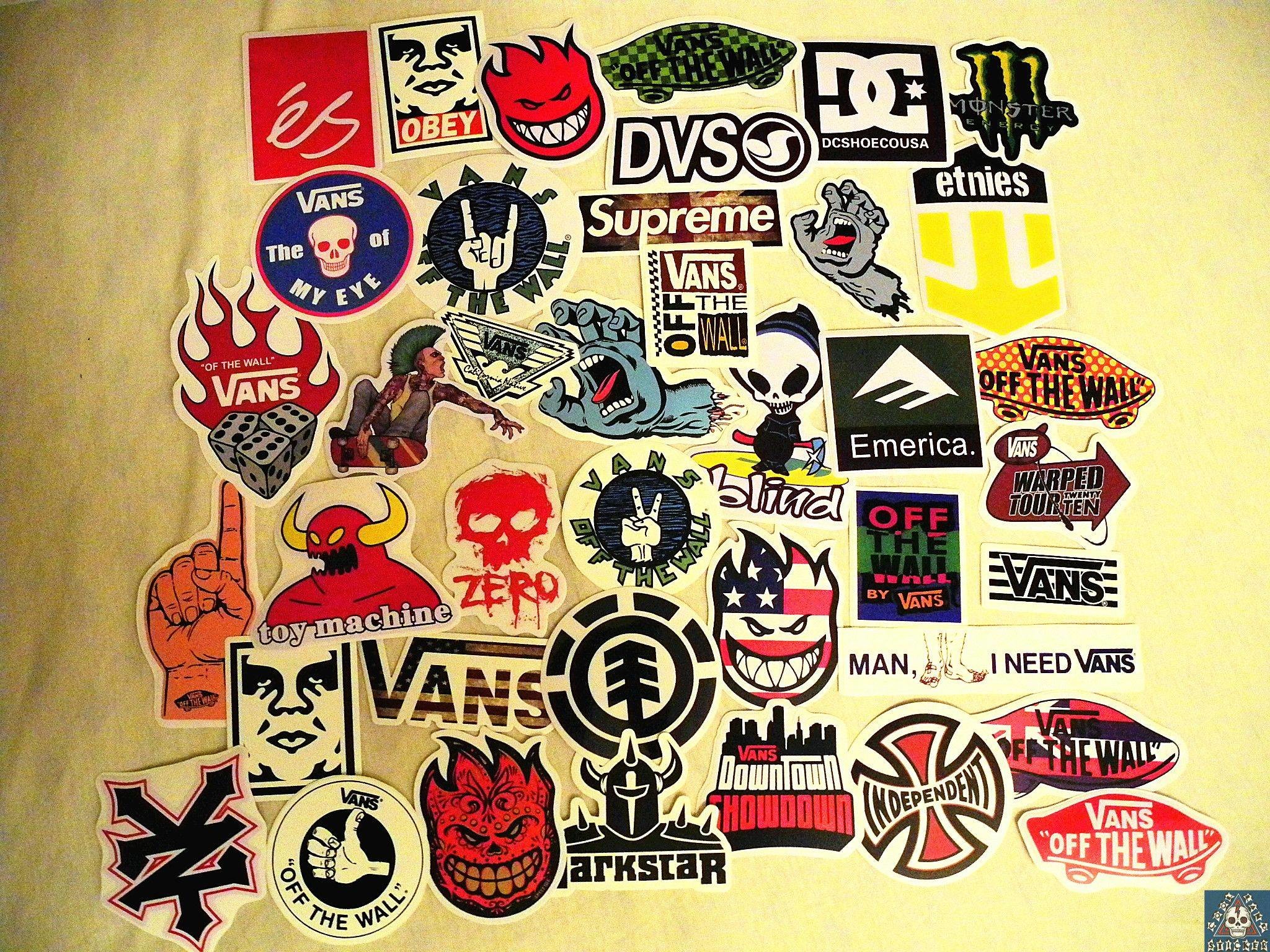2048x1536 Skateboard Brands Wallpaper Hd 40x diffrent skate stickers