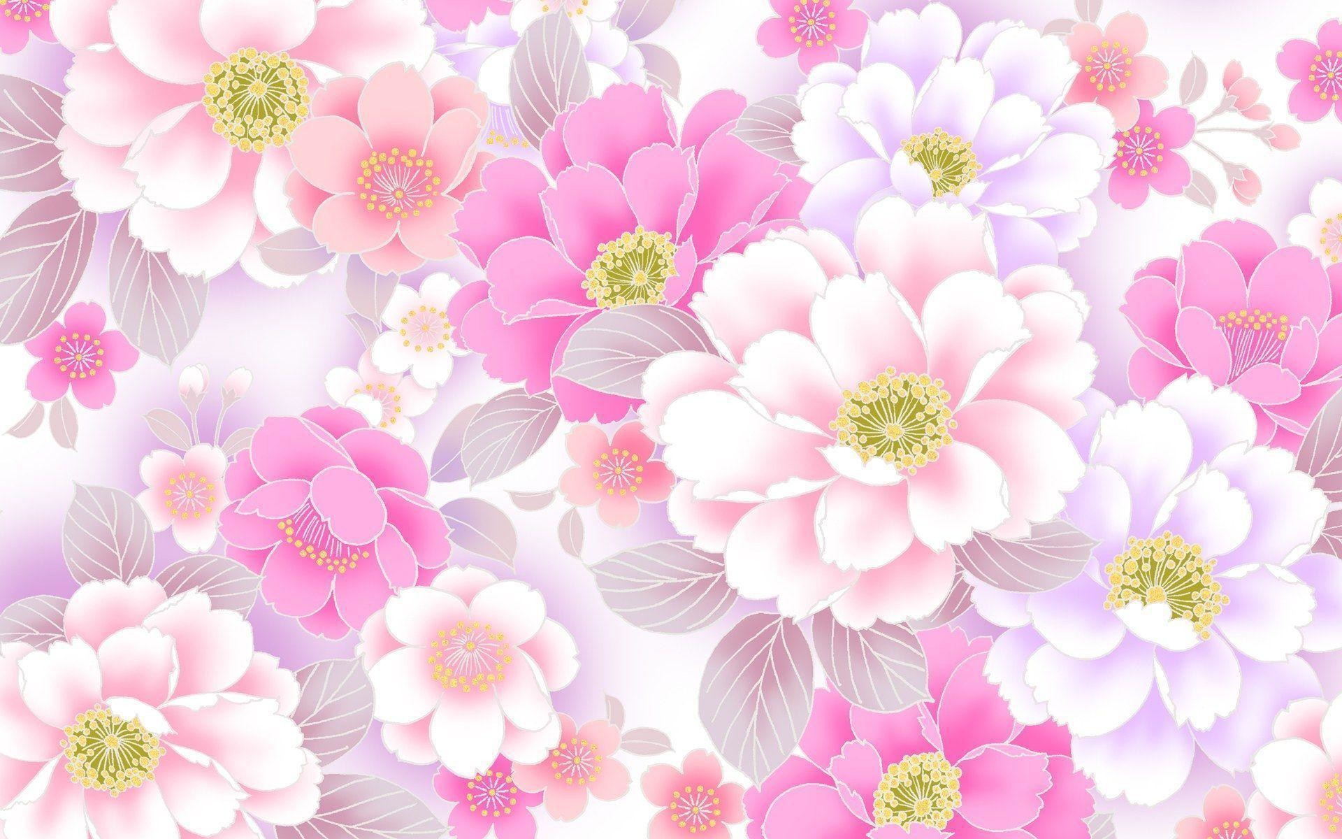 1920x1200 Wallpapers For > Baby Pink Floral Wallpaper