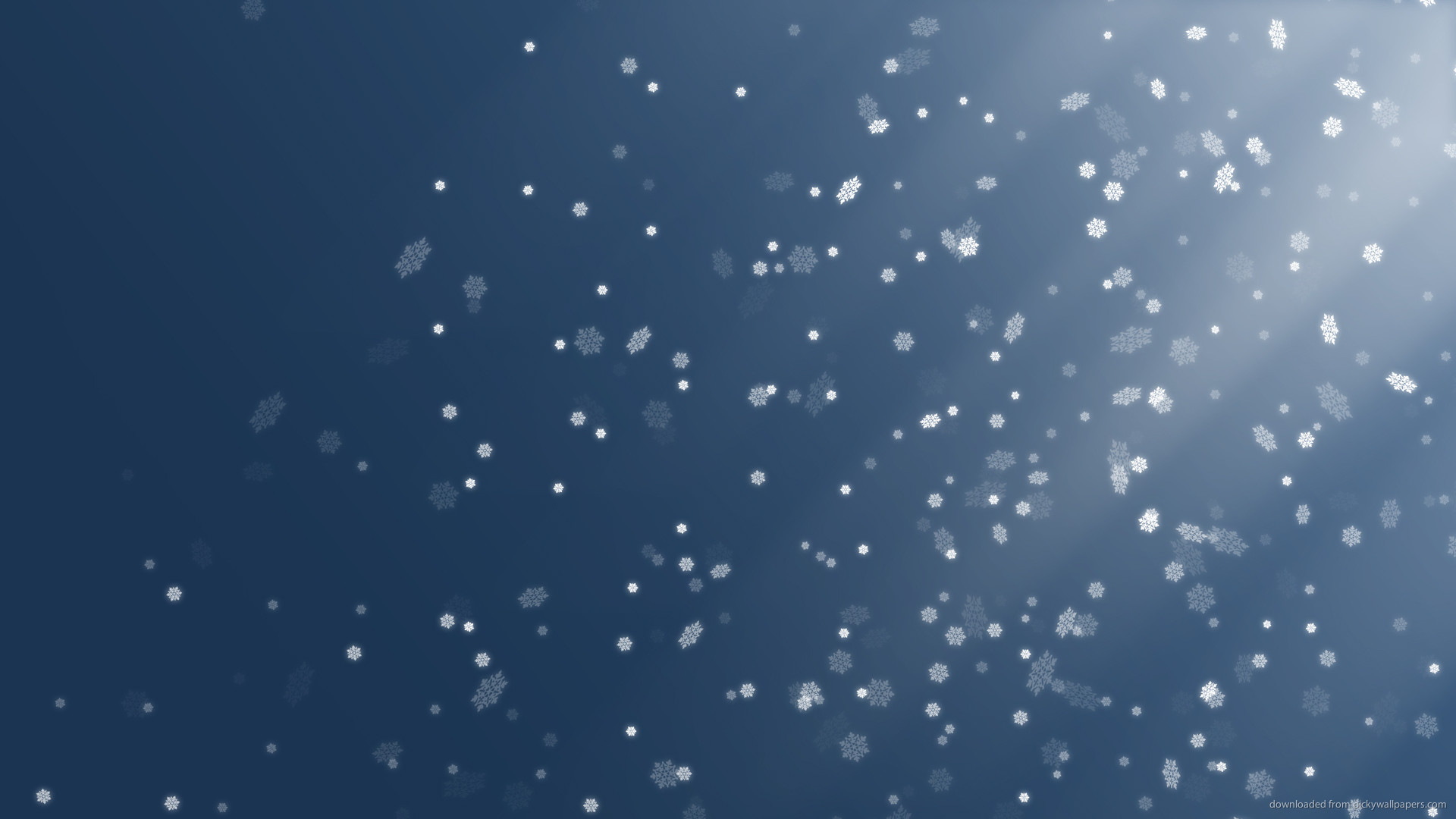 1920x1080 Snow flakes on blue picture