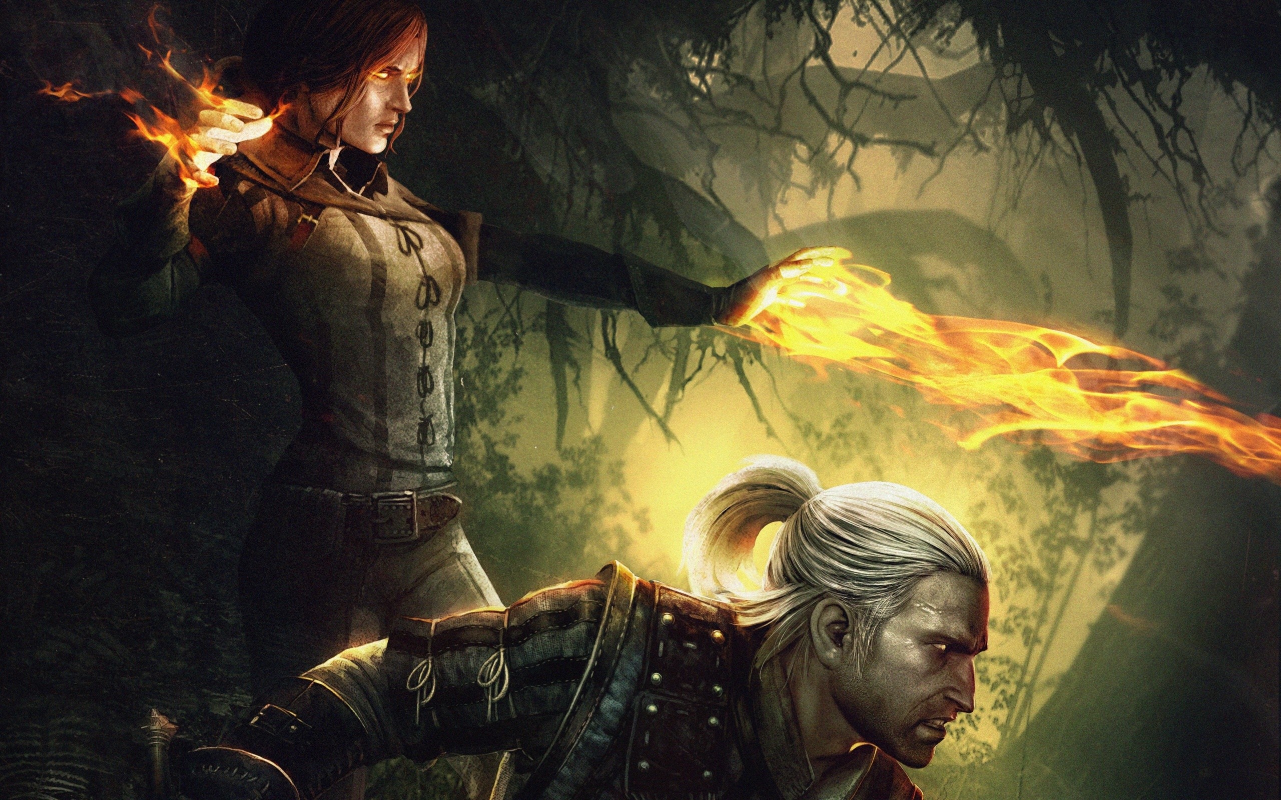 2560x1600 The Witcher 2 Assassins Of Kings Geralt And Triss wallpaper thumb