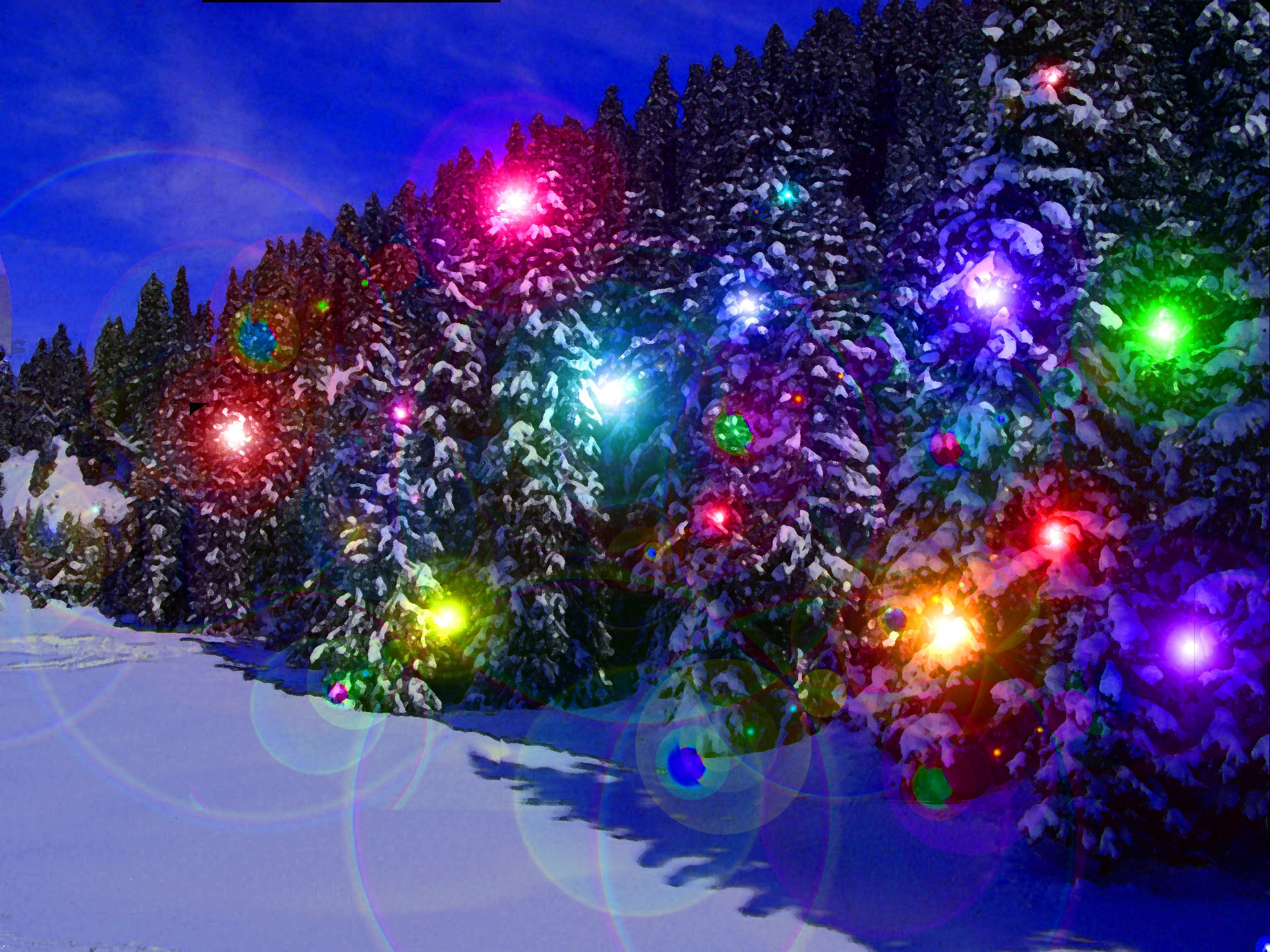 2048x1536 Christmas Winter HD Lights wallpapers