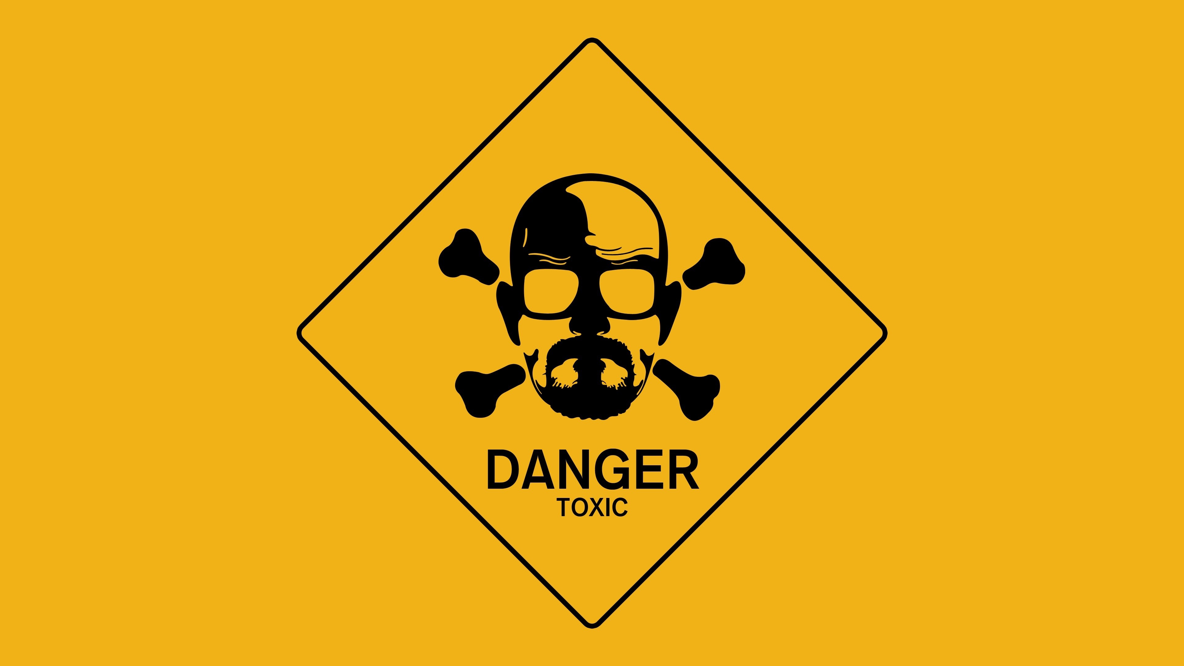 3840x2160 Breaking Bad Walt Danger Toxic Sign