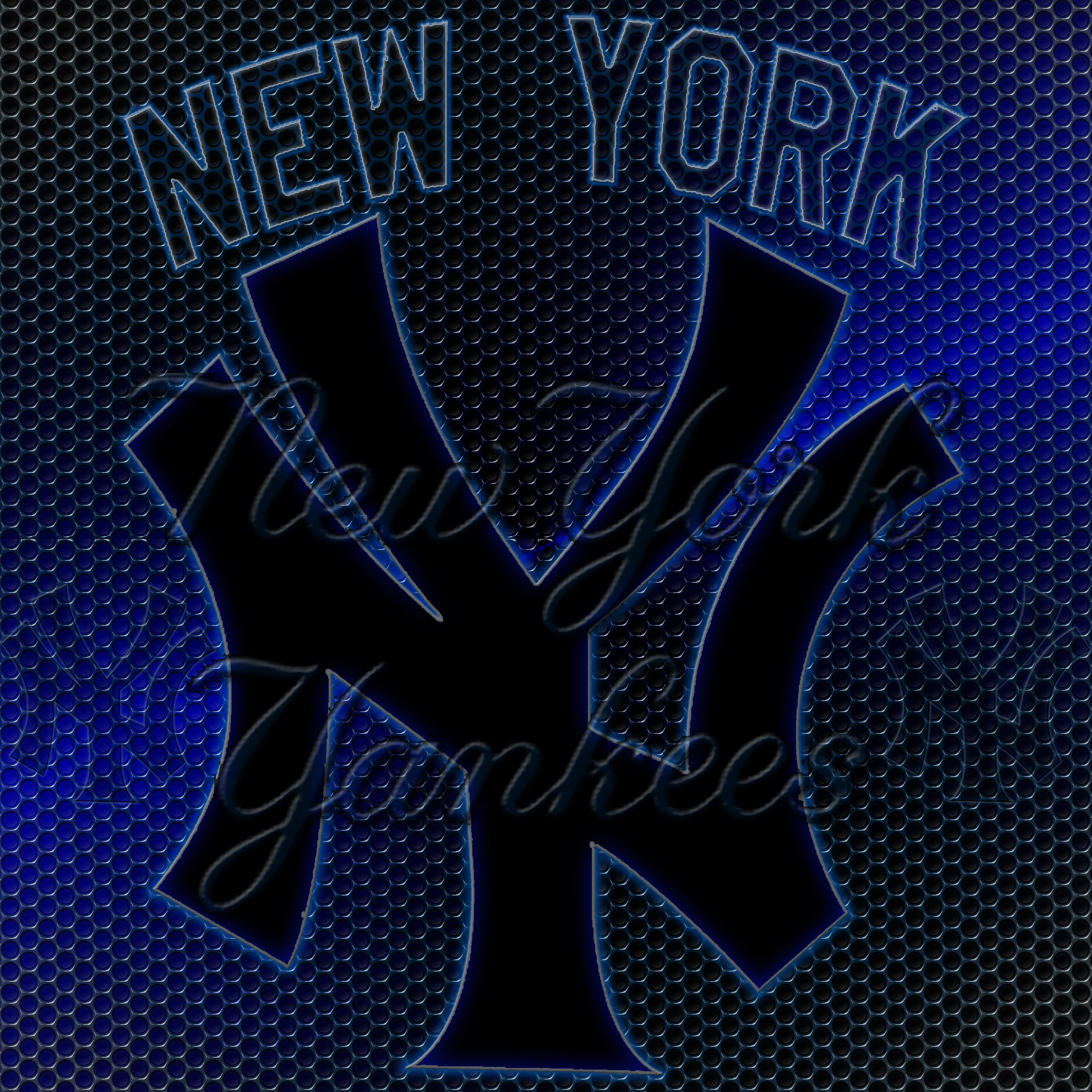 2000x2000 New York Yankees Logo Grid Wallpaper