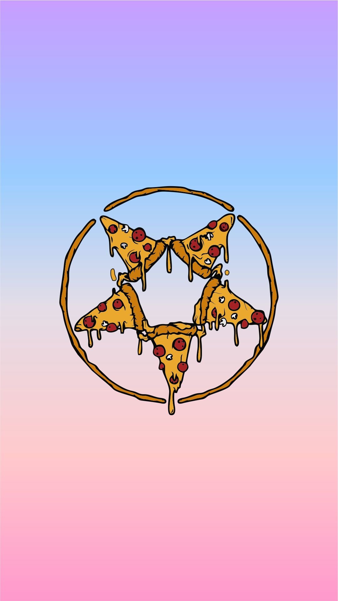 1081x1921 Pizza pentagram wallpaper