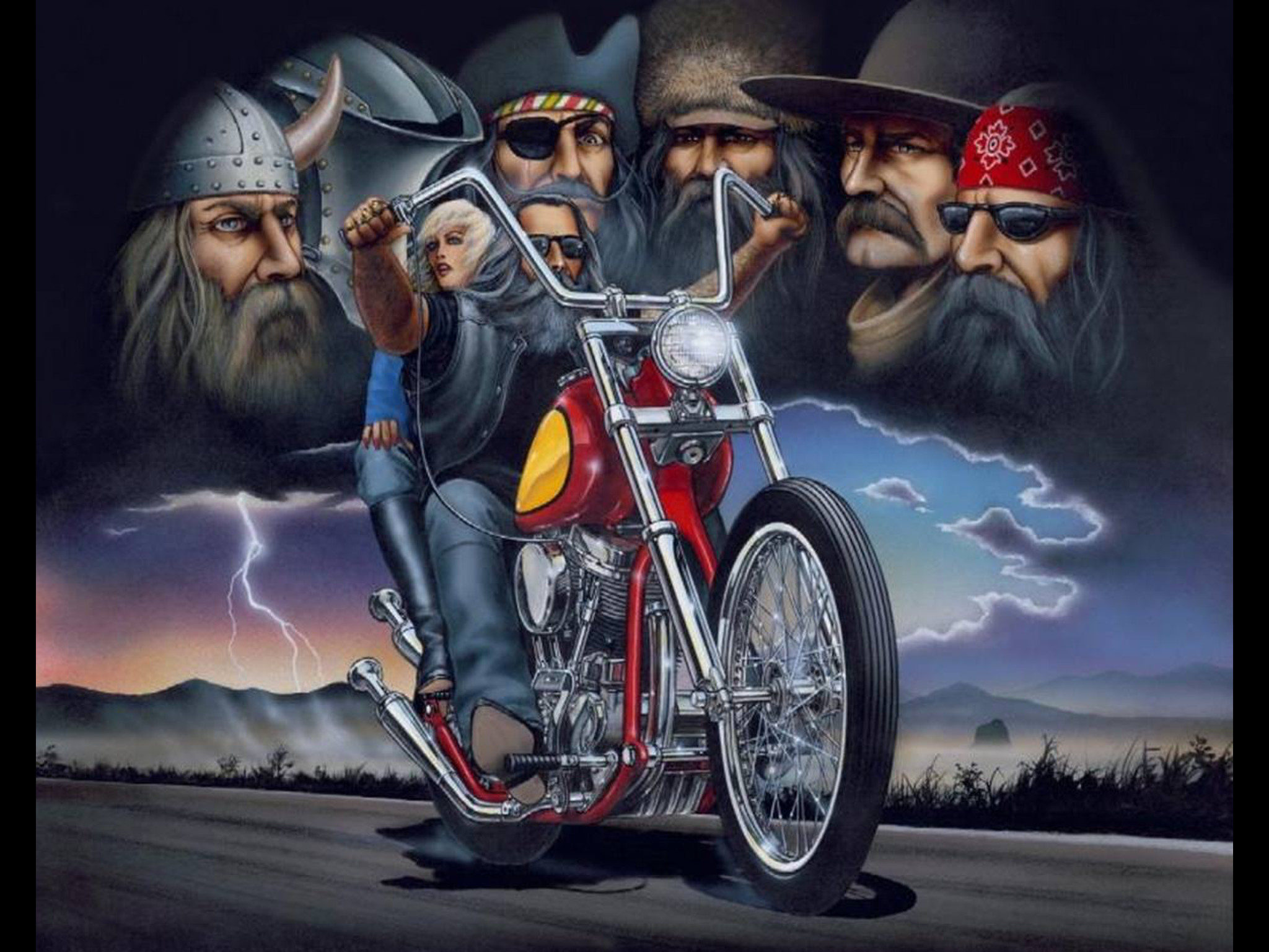 2048x1536 "Bikers" have been around a long time - Years of Biking" by David Mann