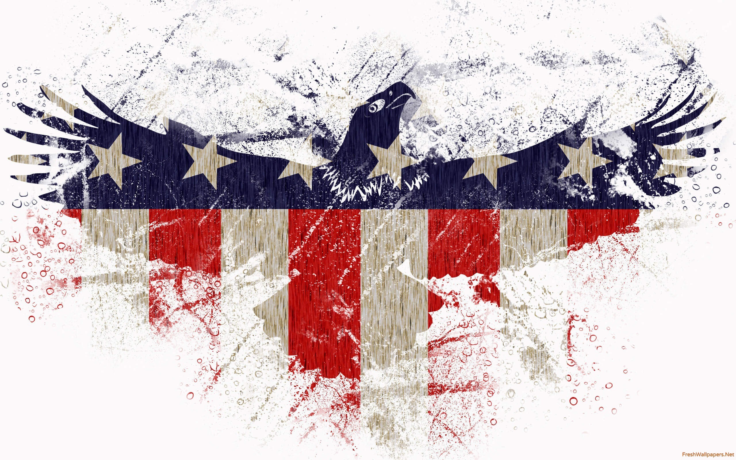 2560x1600 Bald Eagle 4th Of July USA Flag wallpaper