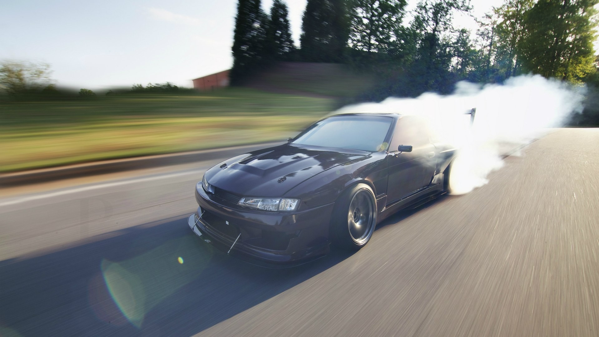 1920x1080 Smoking Nissan Silvia S14 240SX Wallpapers And Images - Wallpapers .