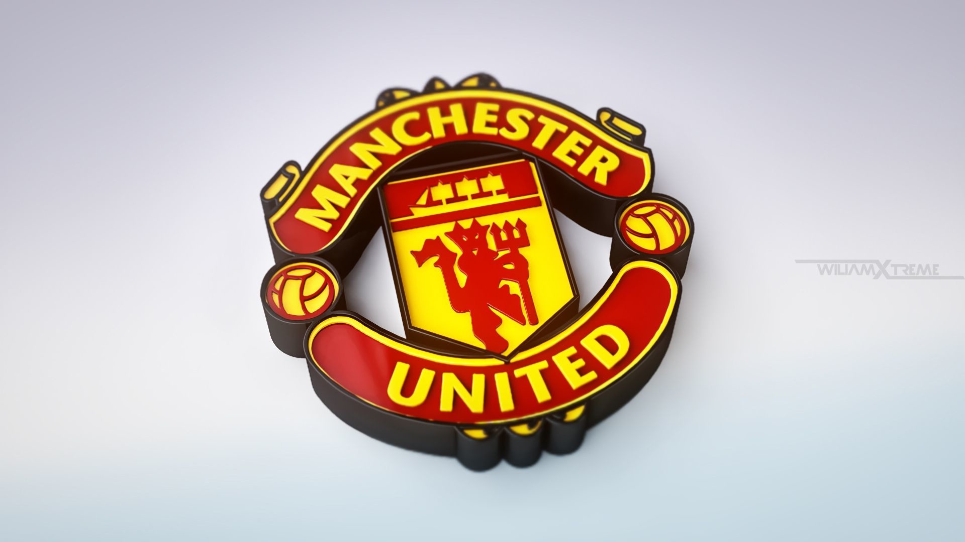 1920x1080 Manchester United 3D Logo