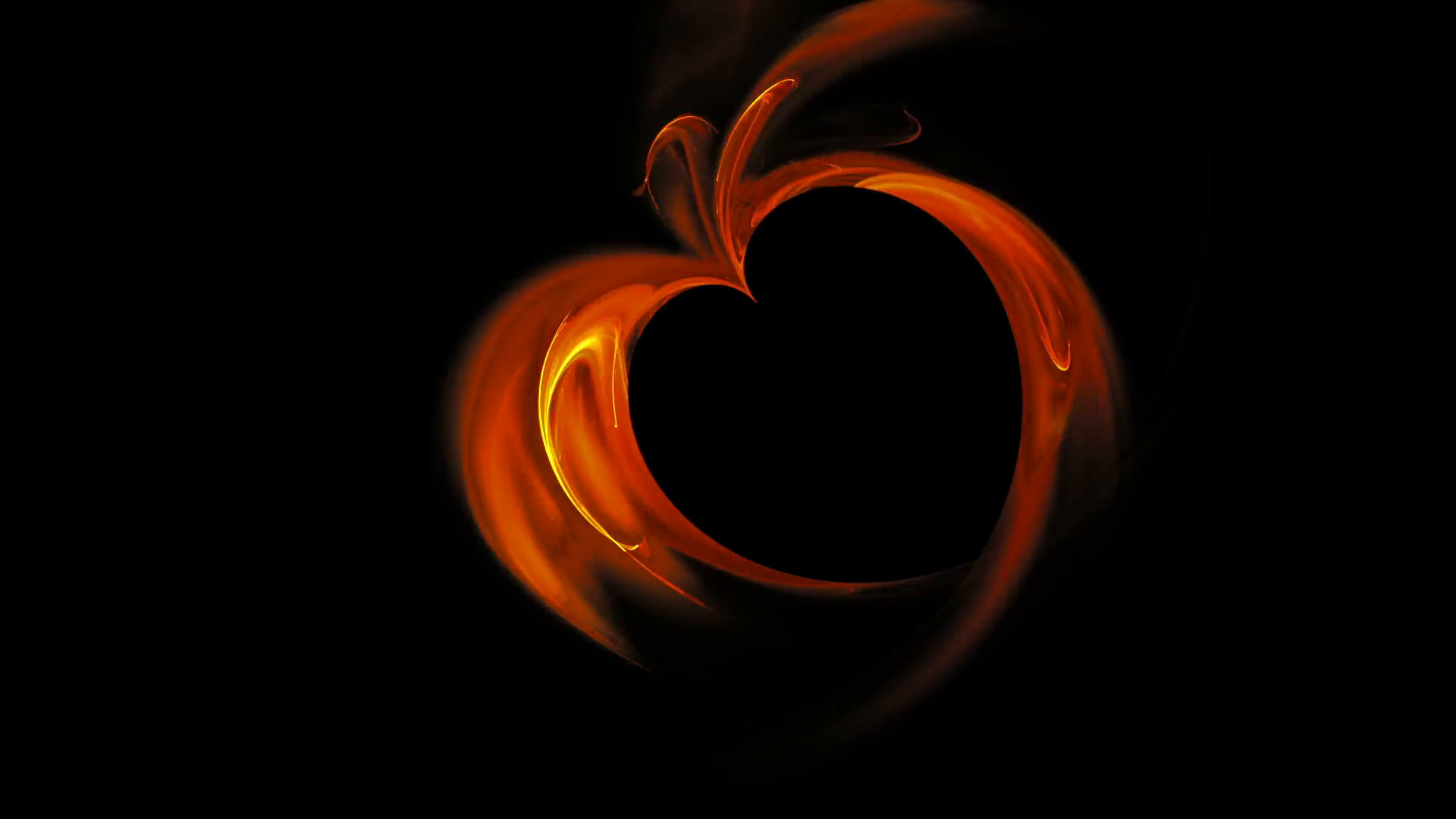 1920x1080 Red Fiery Heart - Abstract blazing red heart made of flames on black  background, animation, 30fps, HD1080, seamless loop Motion Background -  VideoBlocks