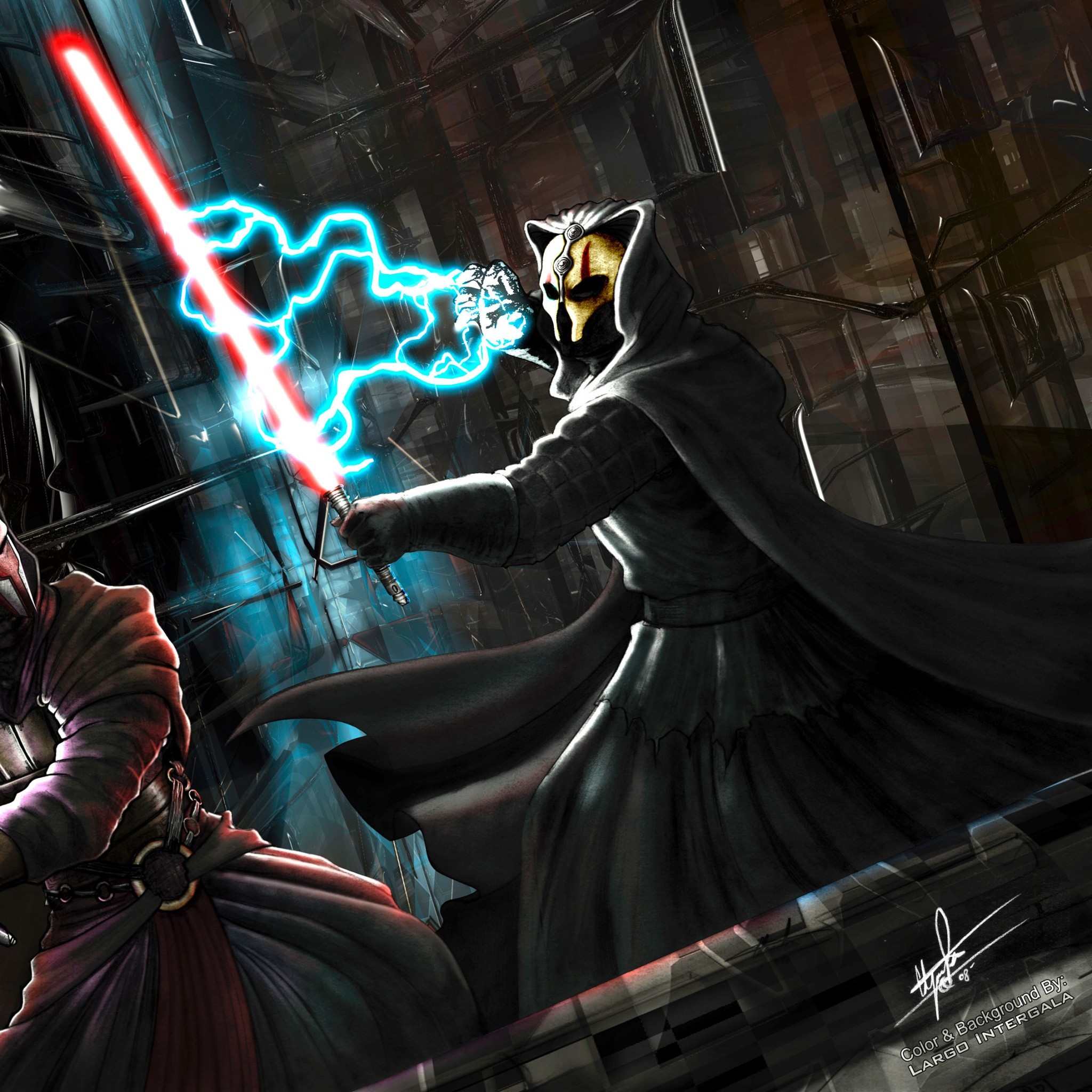 Download Experience Intense Sith Action with Darth Revan 4K Wallpaper   Wallpaperscom