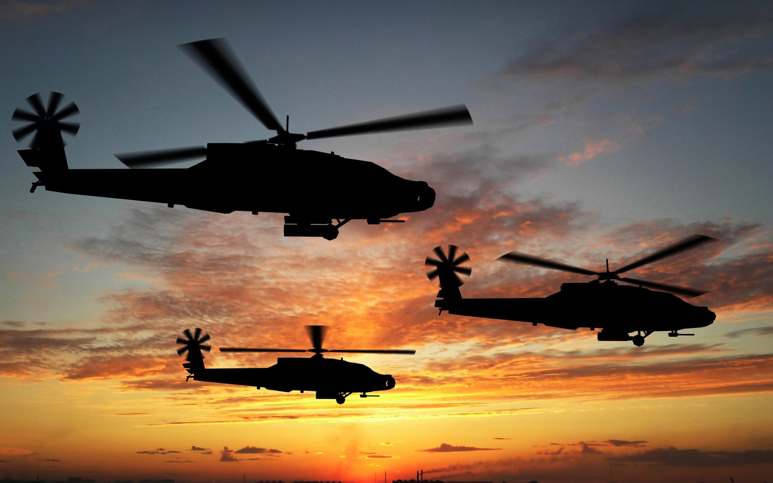 2560x1600 Boeing Apache Attack Helicopters