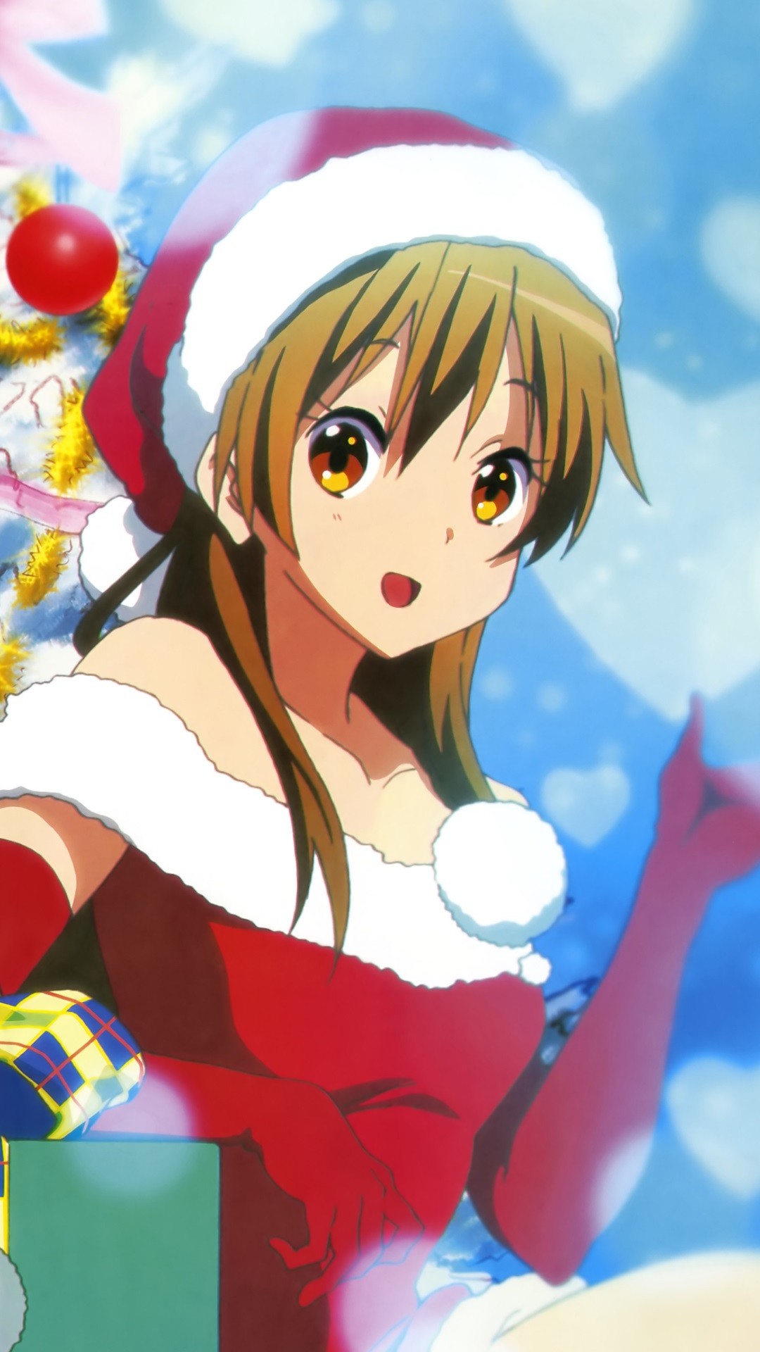 1080x1920 Free Wallpapers Christmas Anime Girls in Santa Dress Anime Â· Ipad Air ...
