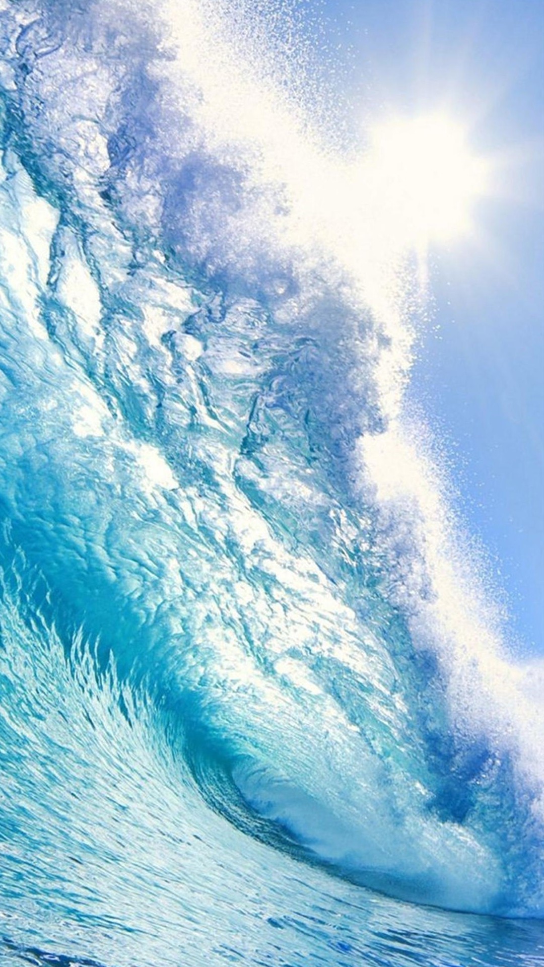 1080x1920 Blue wave Wallpaper