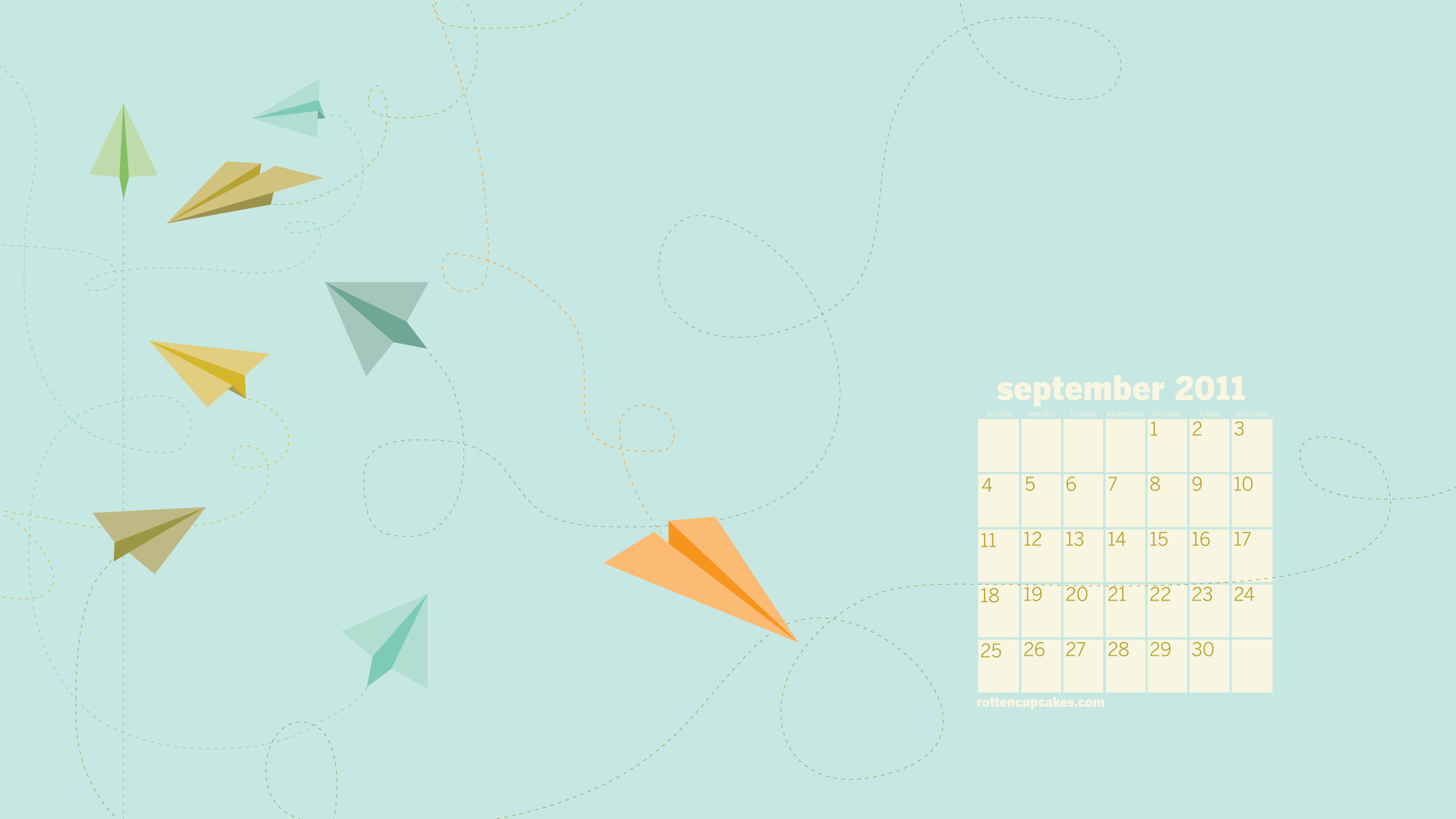 2560x1440 September 2011 Desktop Calendar wallpaper - 1064908