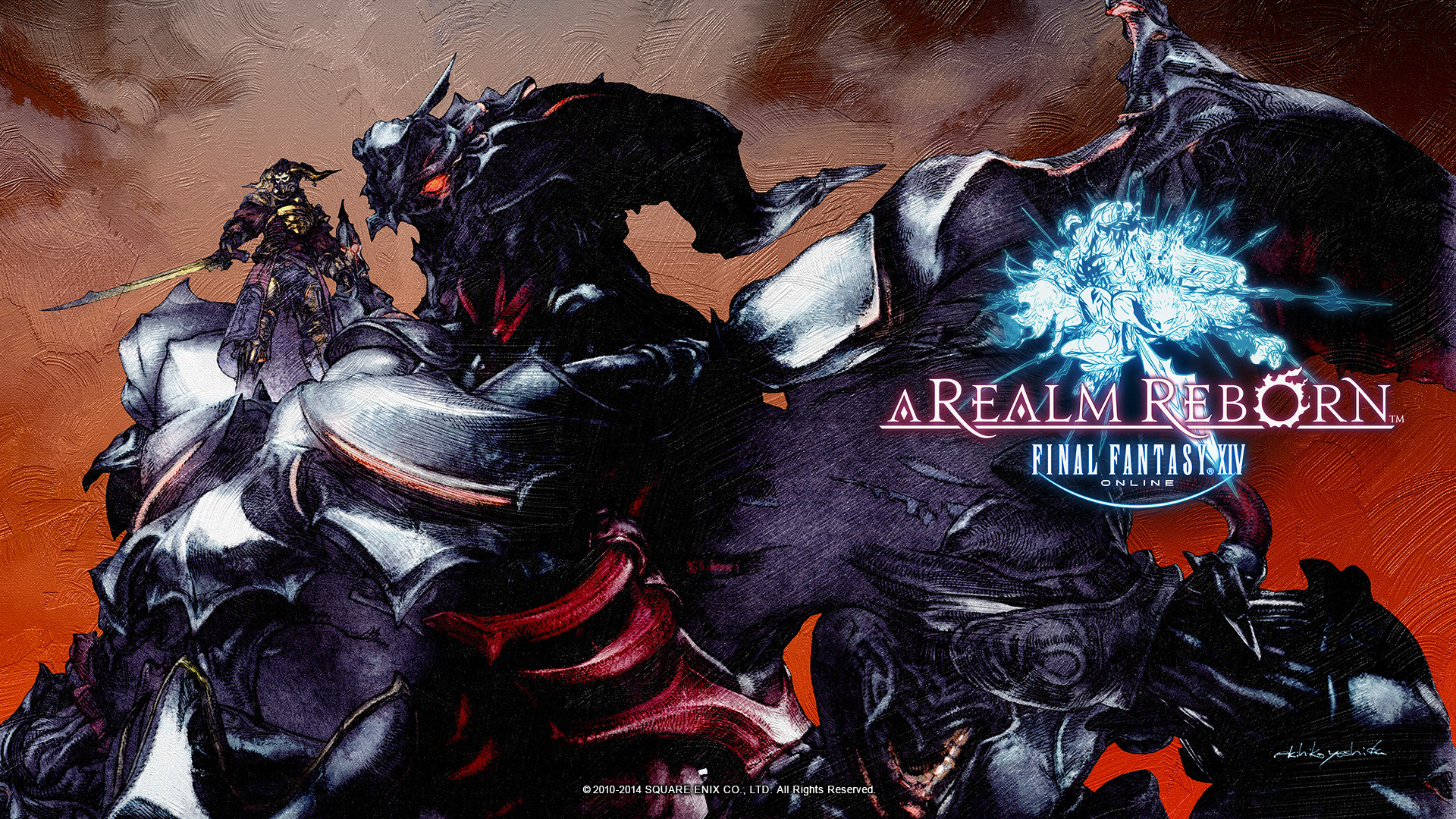 1920x1080 Fantasy XIV: A Realm Reborn Wallpapers Featuring Gaius and Bahamut .