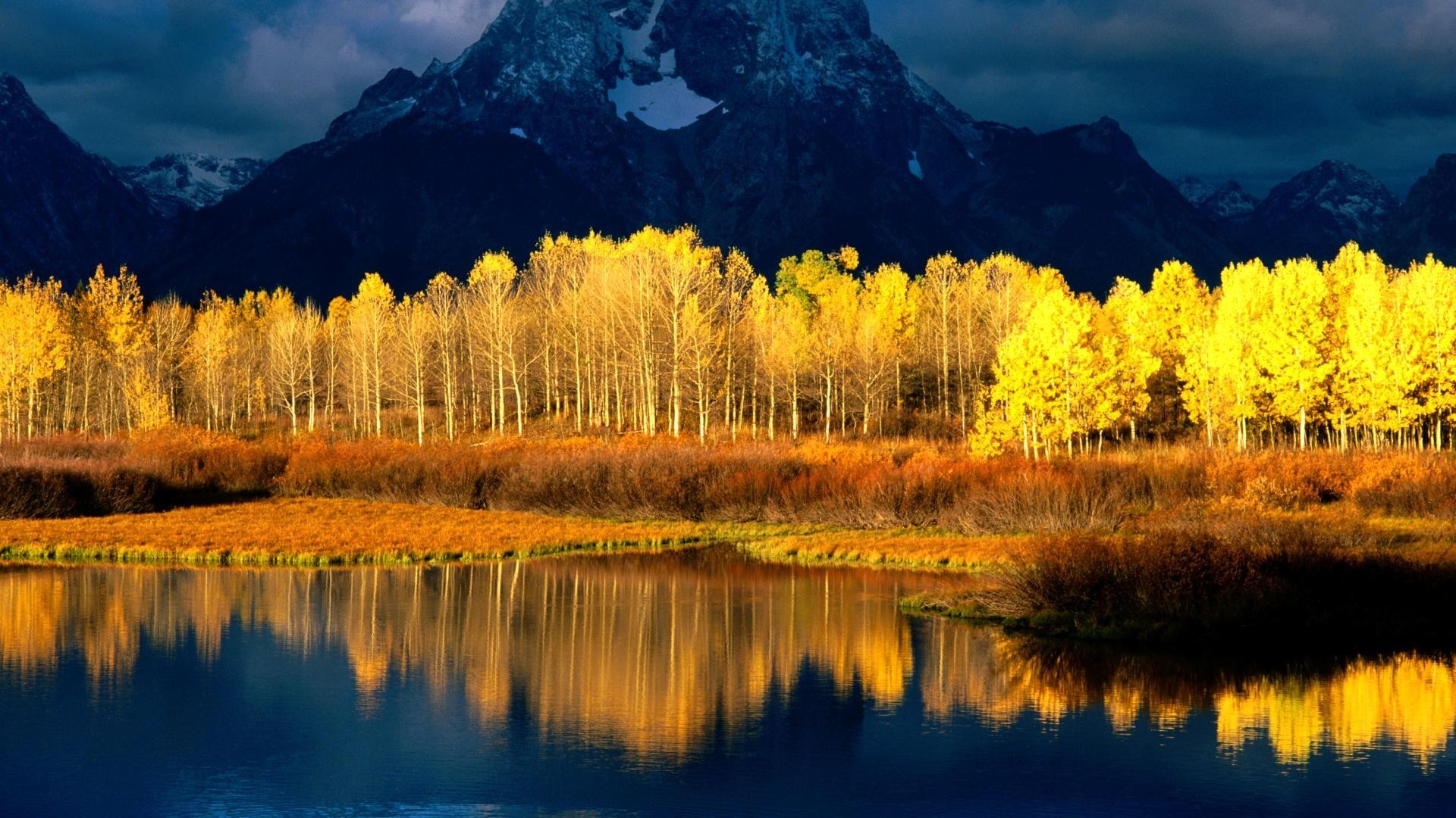 1920x1080 Refelction Clouds Forest Autumn Mountain Sunshine Water Live Wallpaper For  Pc
