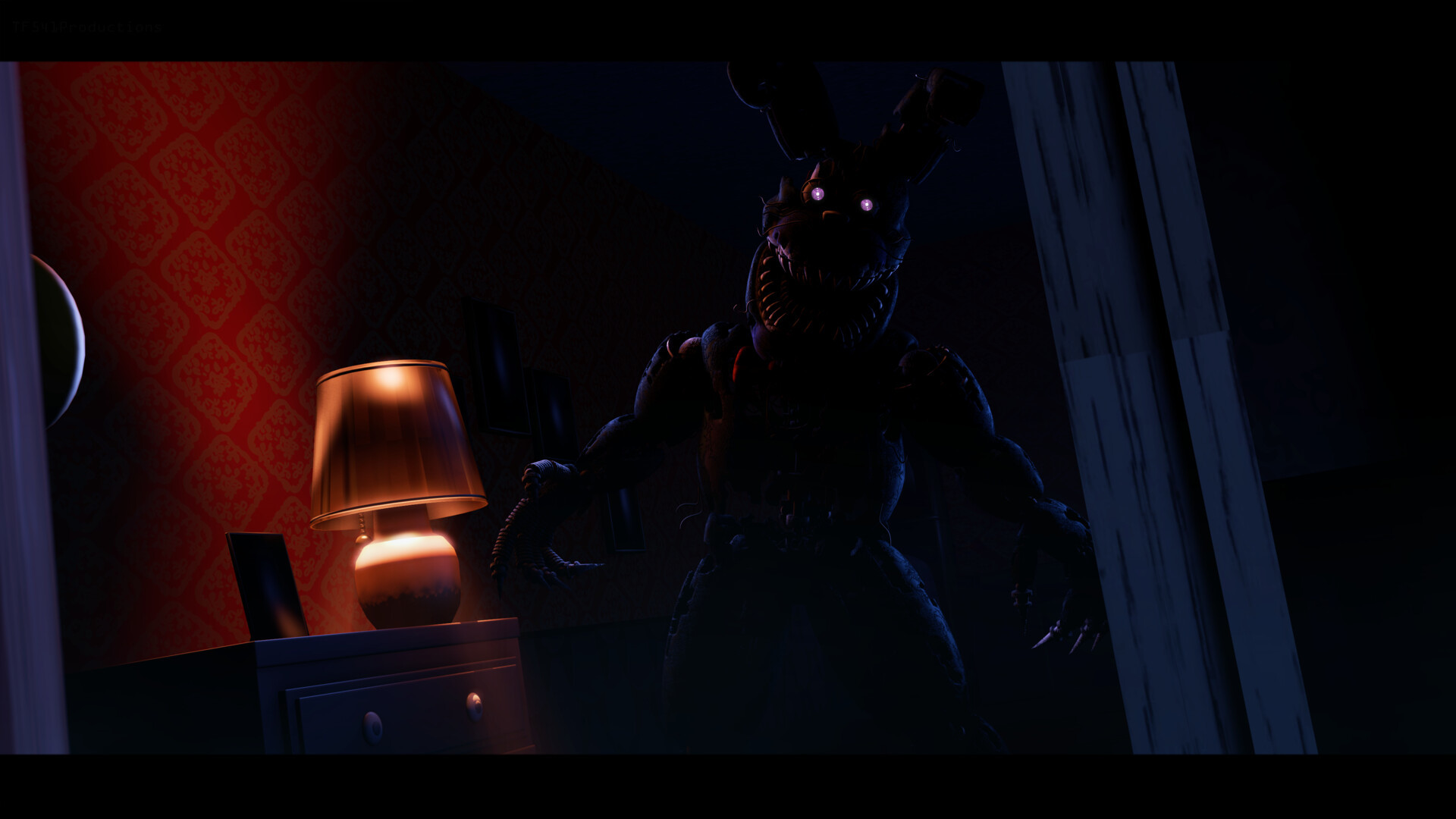 1920x1080 A wallpaper, showcasing an early version of the Nightmare Bonnie 3D model.