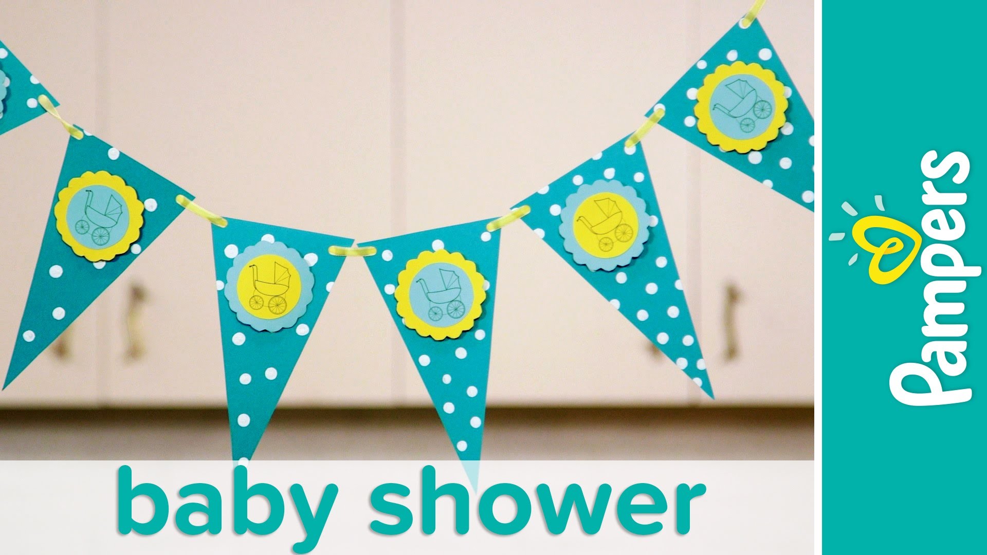 1920x1080 Baby Shower Ideas: Stroller Banner (Party Decorations) | Pampers - YouTube