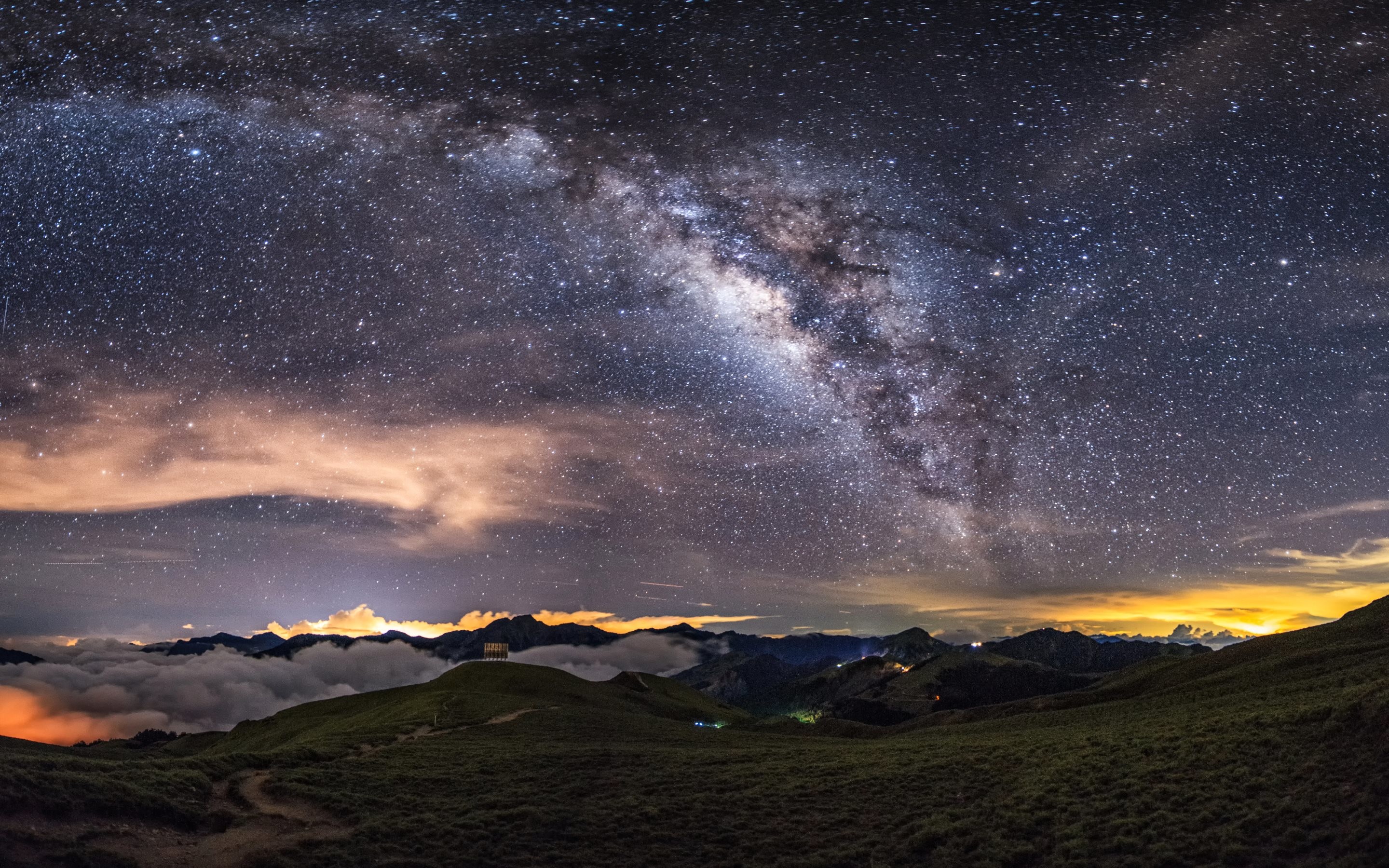2880x1800 4K HD Wallpaper: Milky Way on the Night Sky