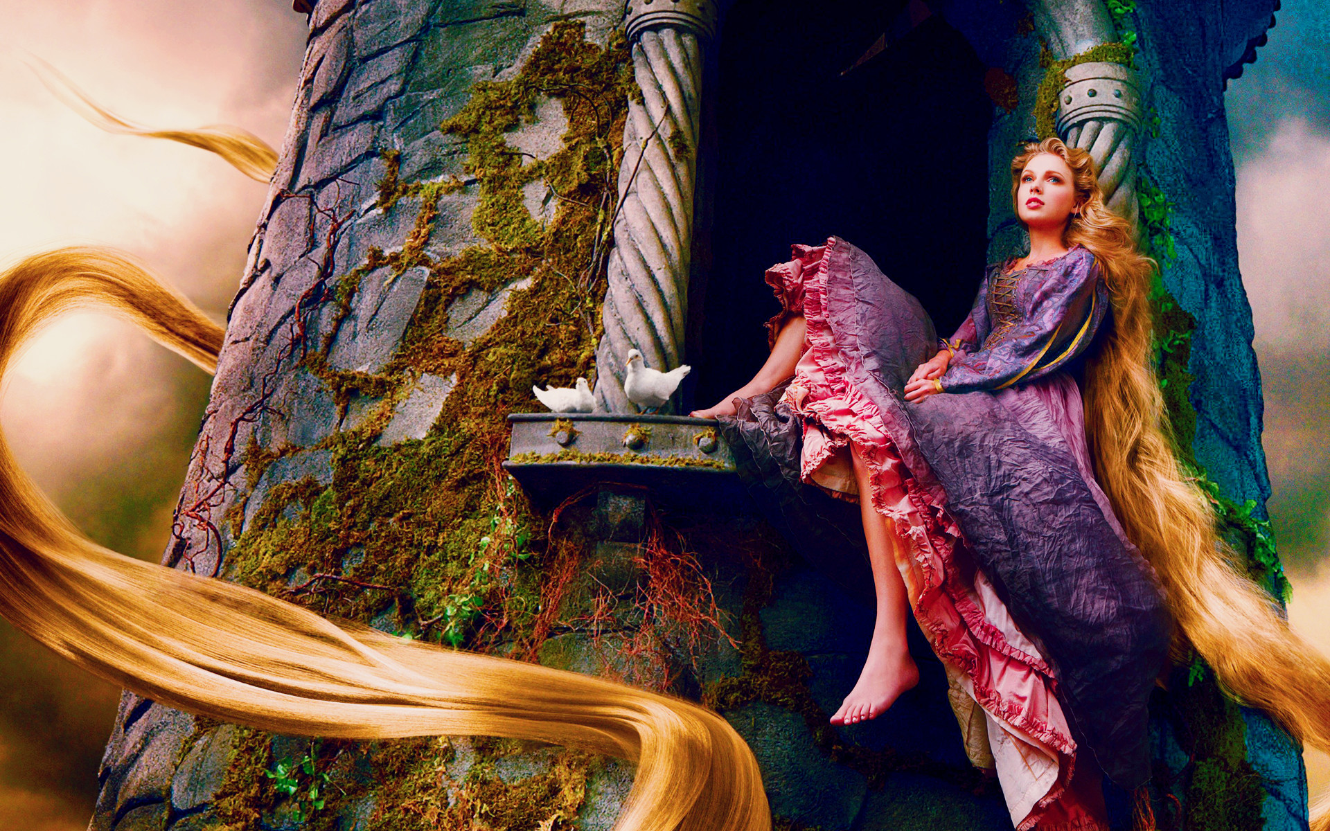1920x1200 Taylor Swift as Rapunzel