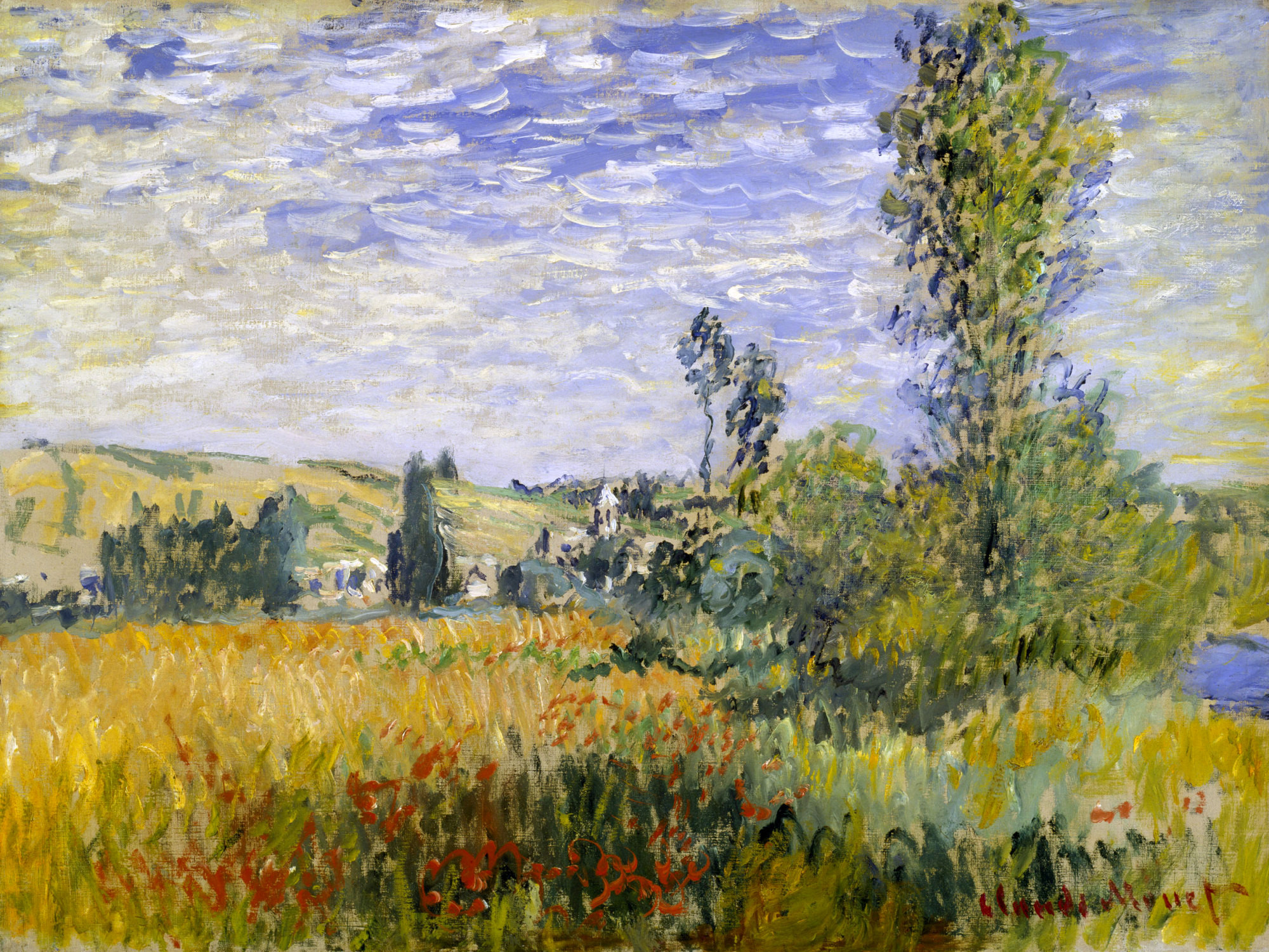 2000x1501 Impressionist painting : Claude Monet Paintings HD Wallpapers - Claude  Monet Painting : Landscape at Vetheuil, 16