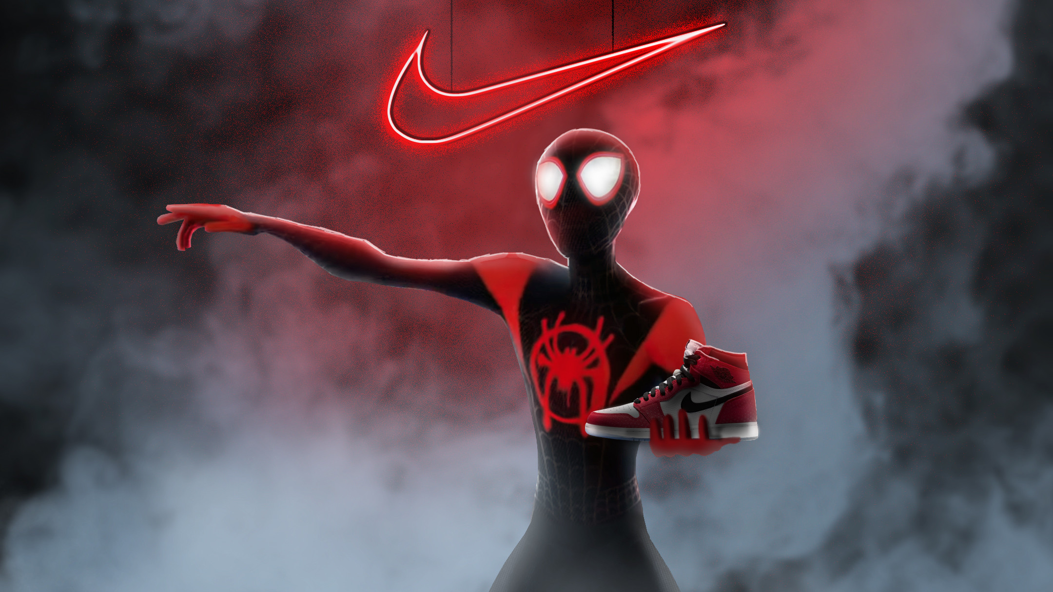 2160x1215 Spiderman Miles Morales Nike Air Jordan