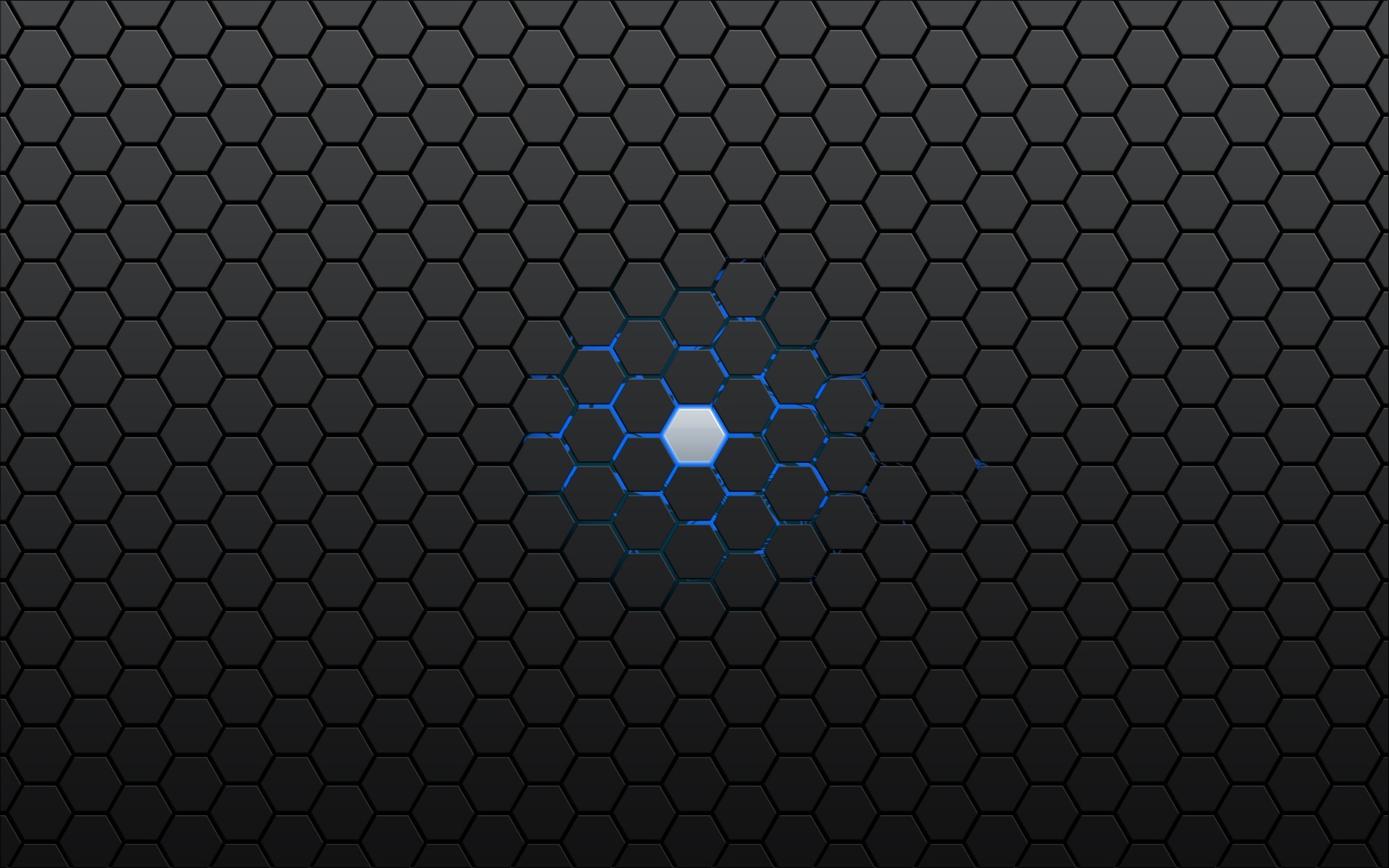 1920x1200 Android (operating System), Hexagon, Geometry, Blue, Gray, Artwork, Digital  Art, Abstract Wallpapers HD / Desktop and Mobile Backgrounds