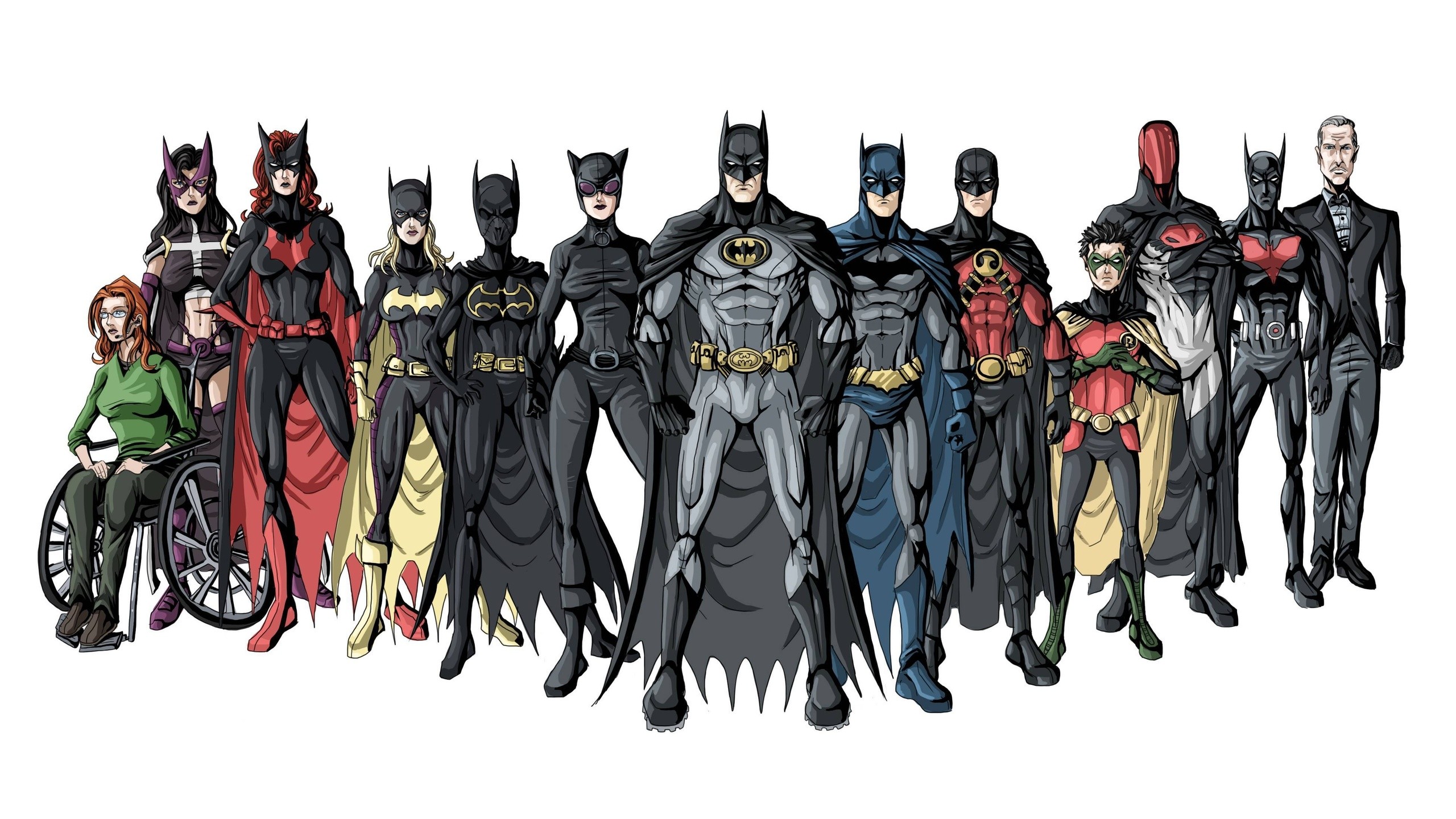 2560x1440 General  Batman Batgirl Batwoman Catwoman Robin (character) Alfred  superhero