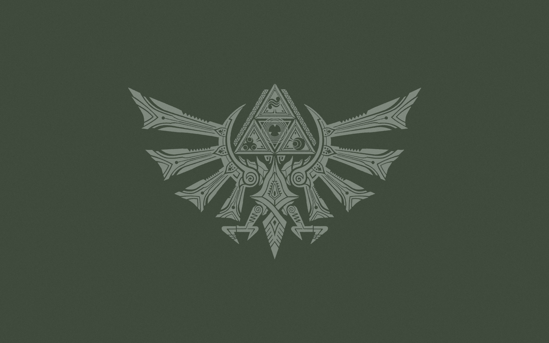 1920x1200 I took the highest-resolution image of the Hyrule Edition 3DS I could, cut  out the cool stylized Triforce from it, and turned it into a wallpaper!