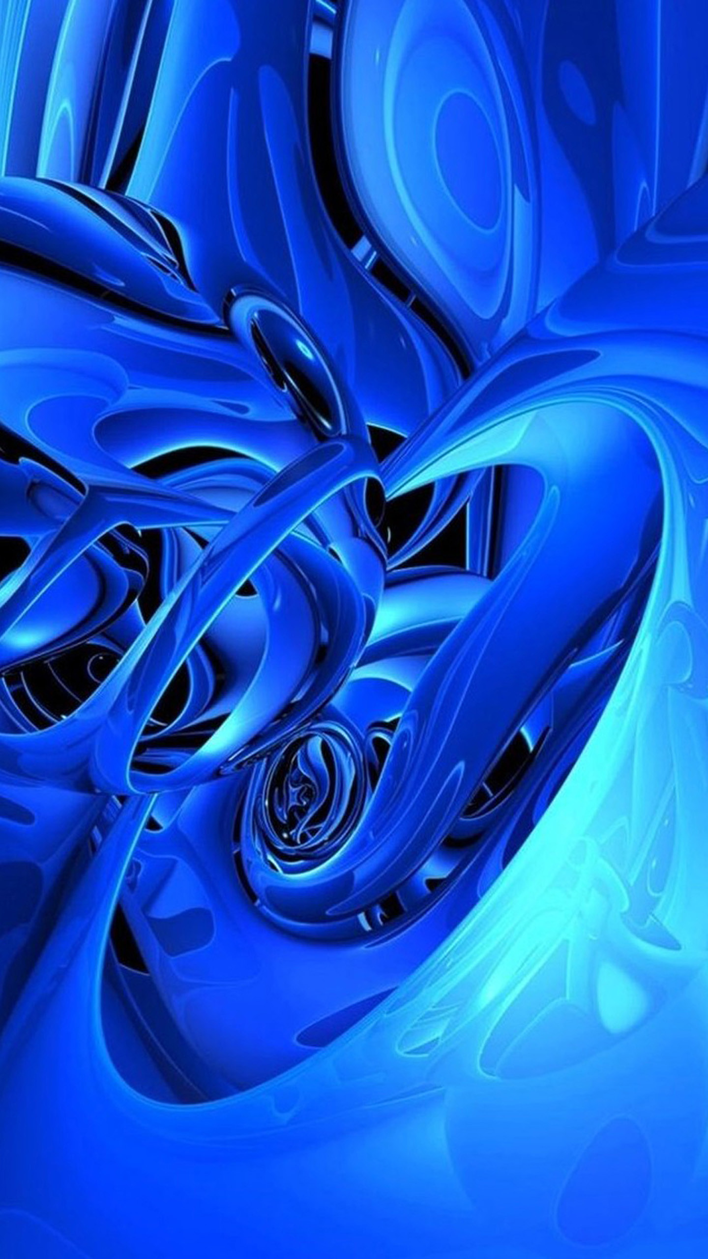 1440x2560 3D Blue abstract LG G3 Wallpapers