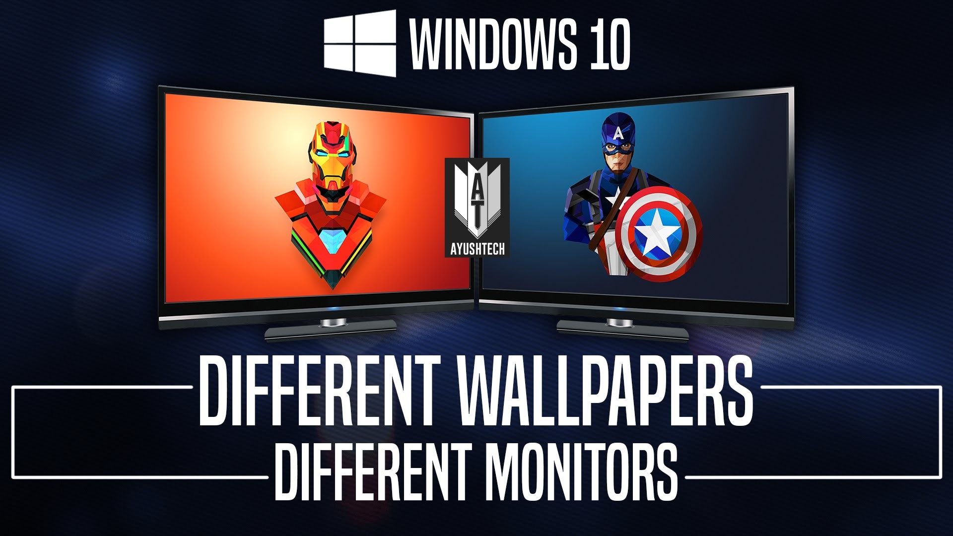 1920x1080 Set Different Wallpapers on Multiple Monitors in Windows 10 (Simple How to)  - YouTube