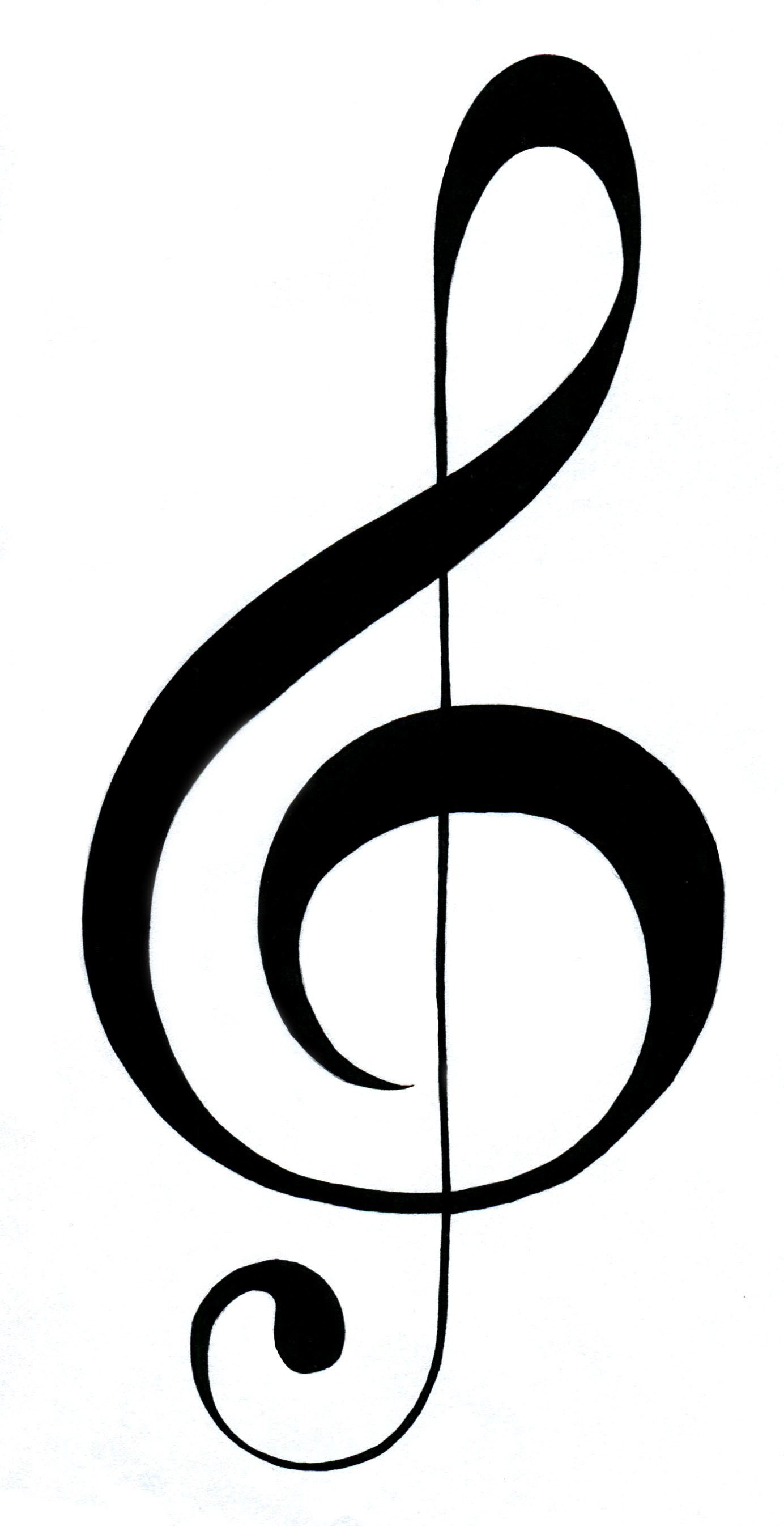 1384x2692 Treble Clef Image - Clipart library
