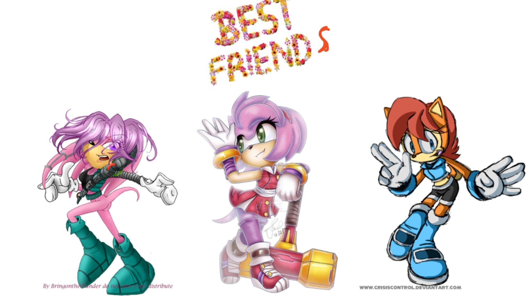 2048x1171 Knuxsu images Julie-su, Amy Rose and Sally Acorn are Best Friends HD  wallpaper and background photos