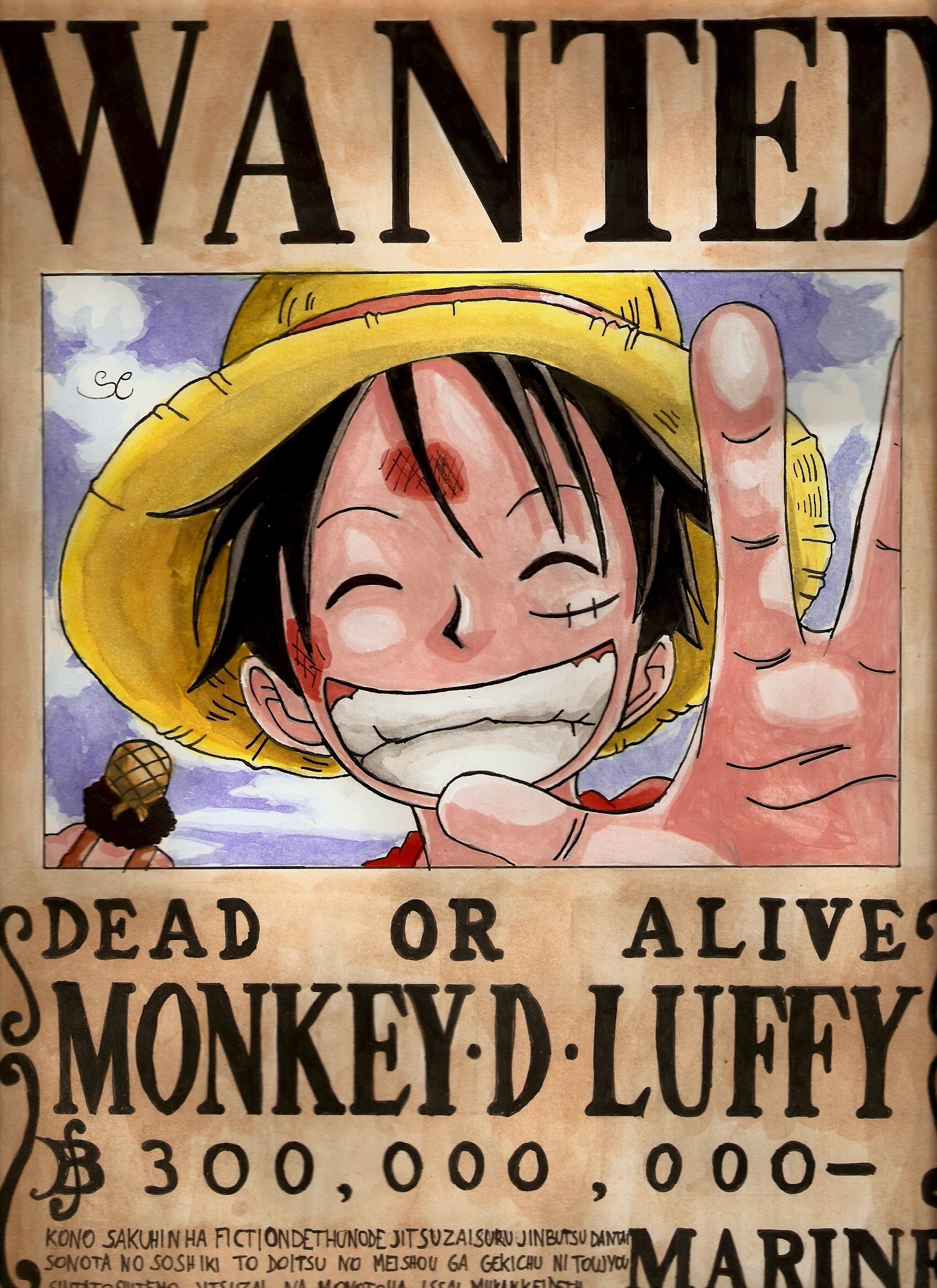 1699x2336 one piece wallpaper wanted poster