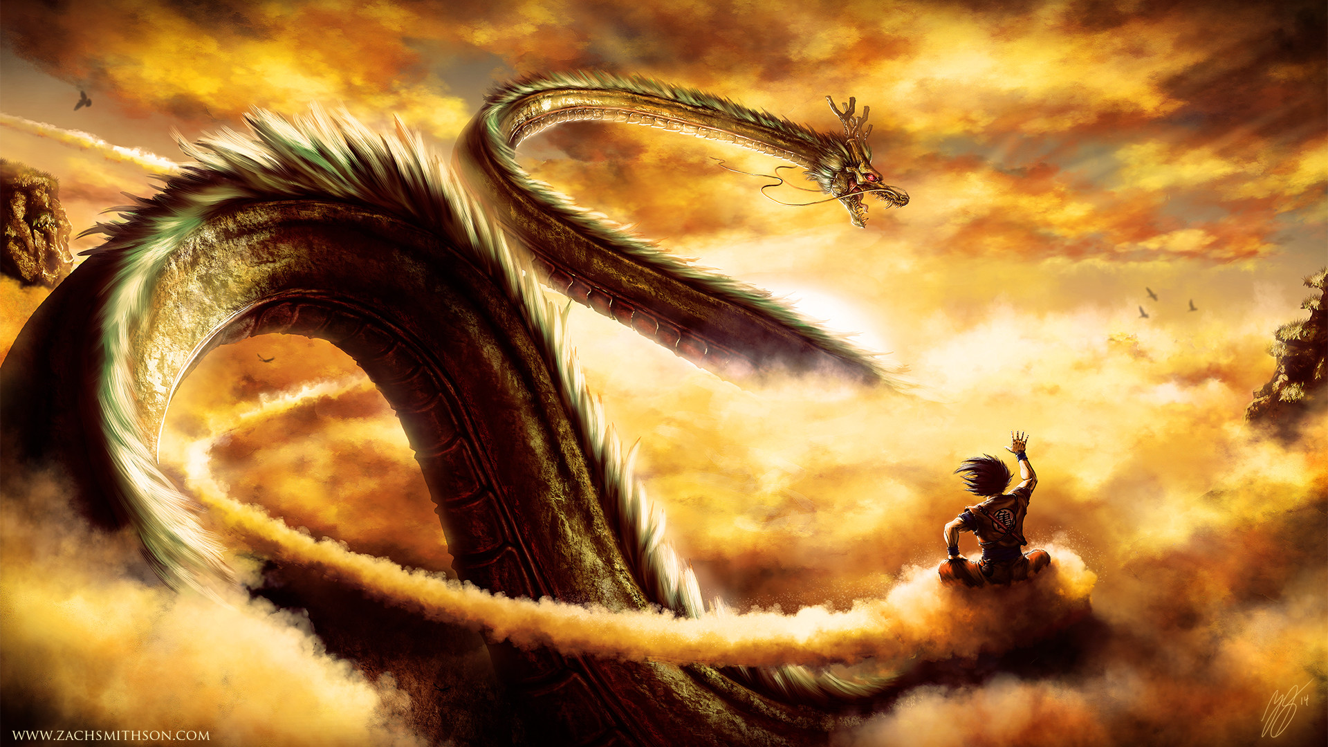 1920x1080 Anime - Dragon Ball Z Goku Shenron (Dragon Ball) Anime Wallpaper