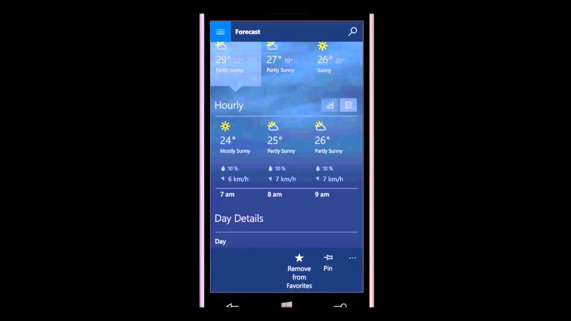 1920x1080 Windows 10 Mobile - MSN Weather