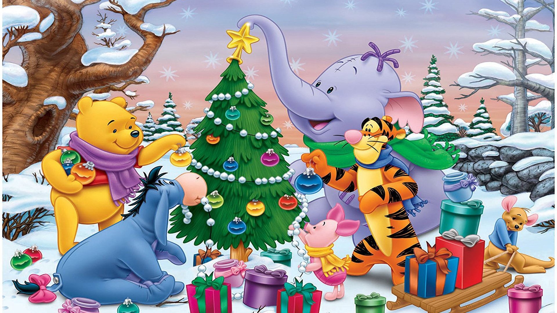 1920x1080 Cartoon Winnie The Pooh And Friends Decorating The .
