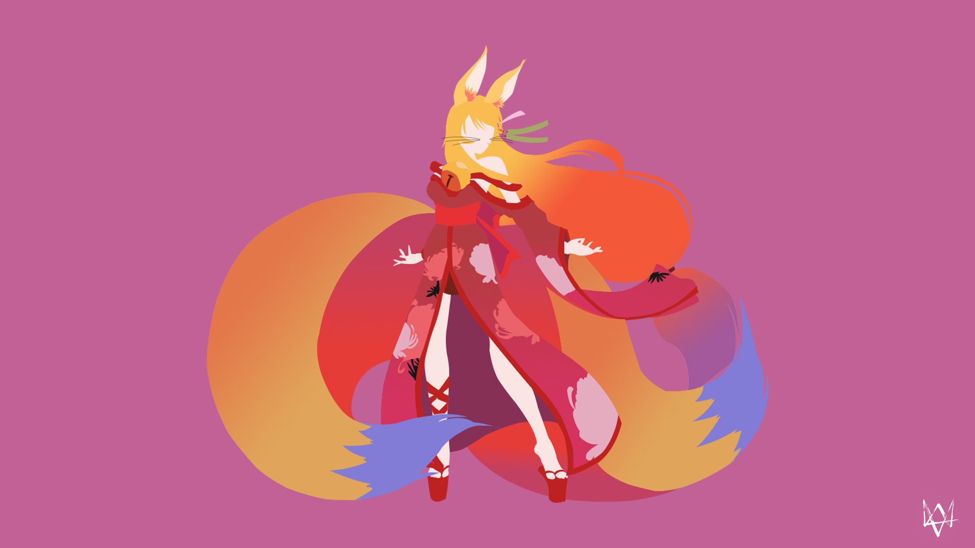 1920x1080 Miko (No Game No Life) Minimalist Anime Wallpaper by Lucifer012 on .