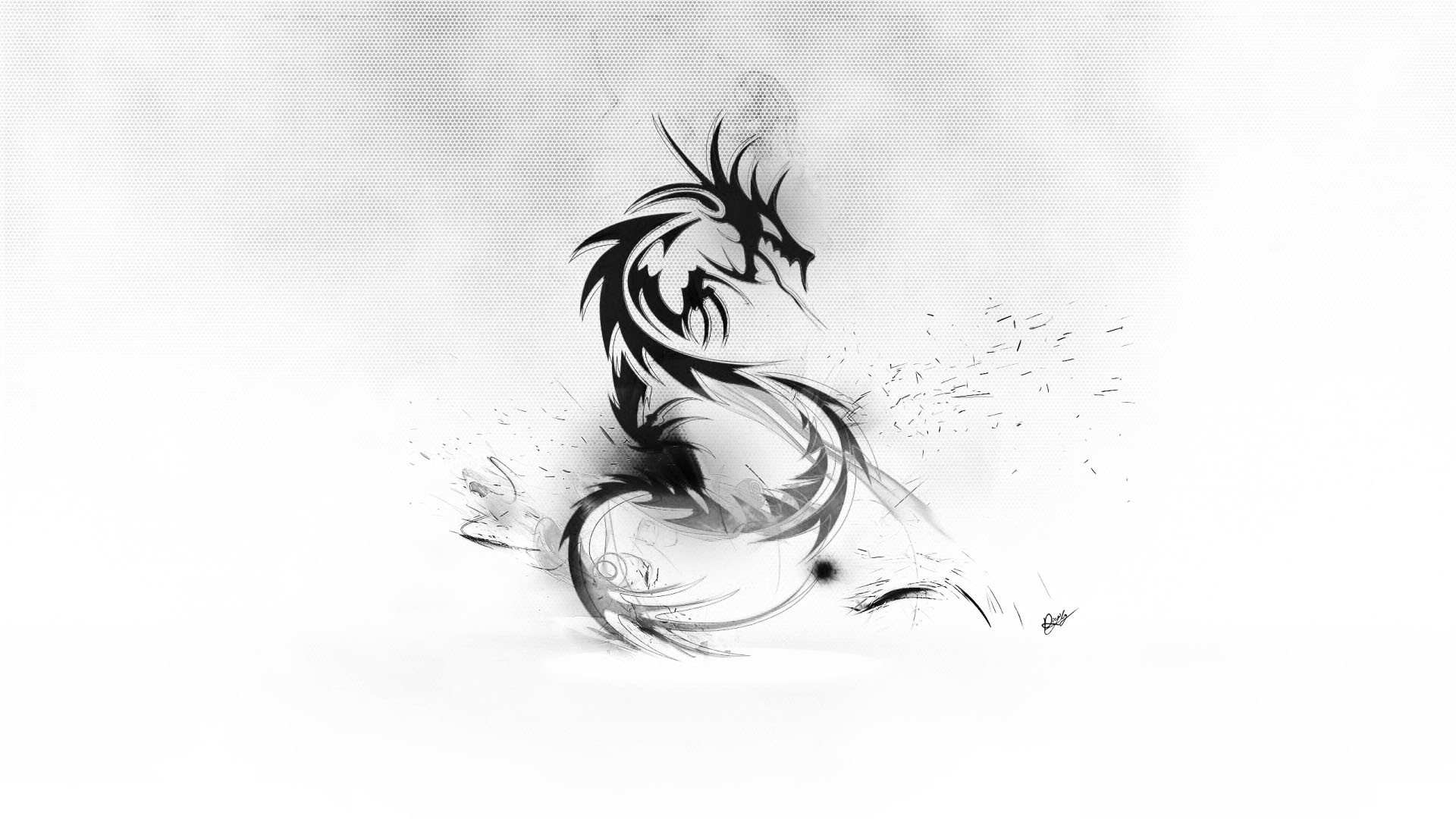 1920x1080 Dragon white abstract wallpapers