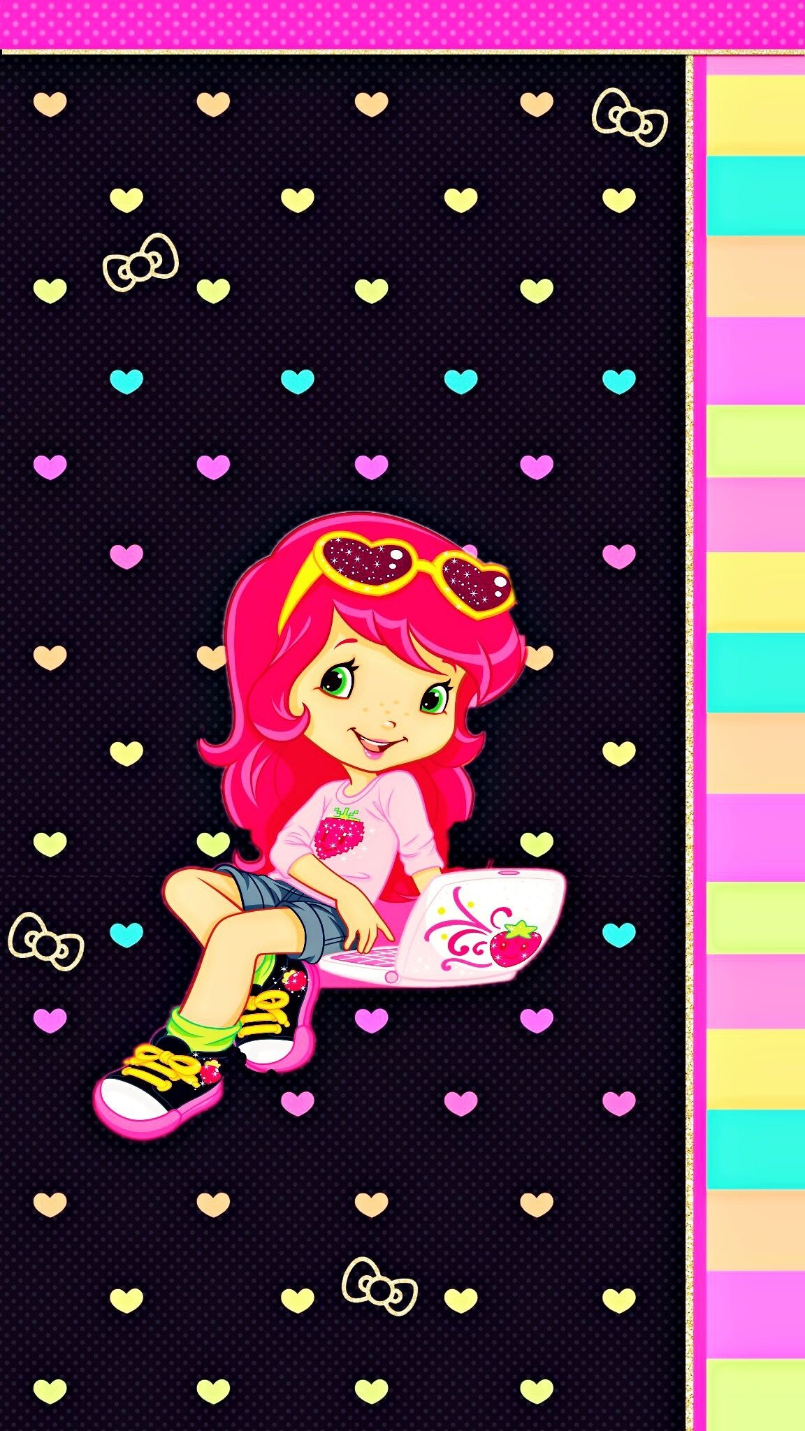 1152x2048 Strawberry Shortcake Â· Cute Girl Wallpaper, Neon Wallpaper, Hello Kitty  Wallpaper, Colorful Wallpaper, Mobile Wallpaper