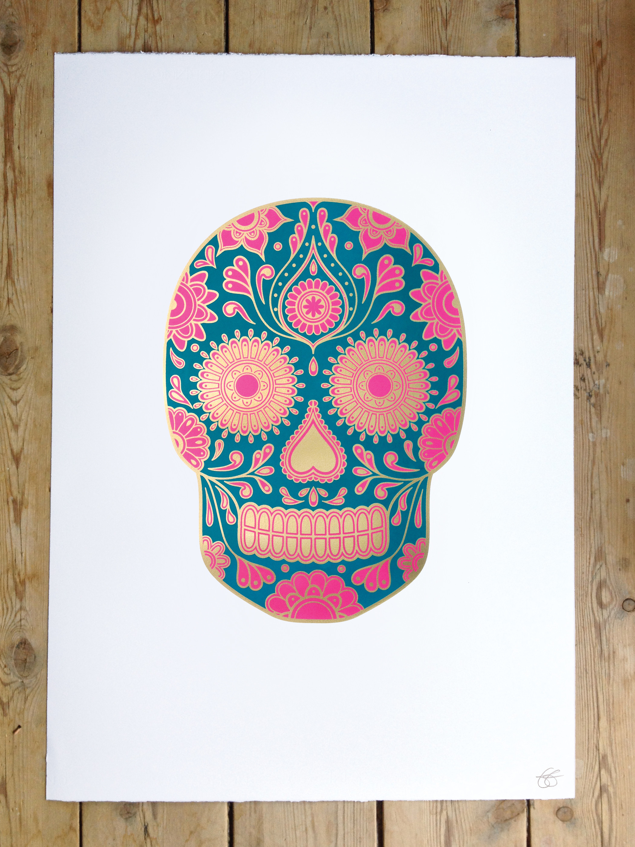 2100x2800 sugar skull design / color