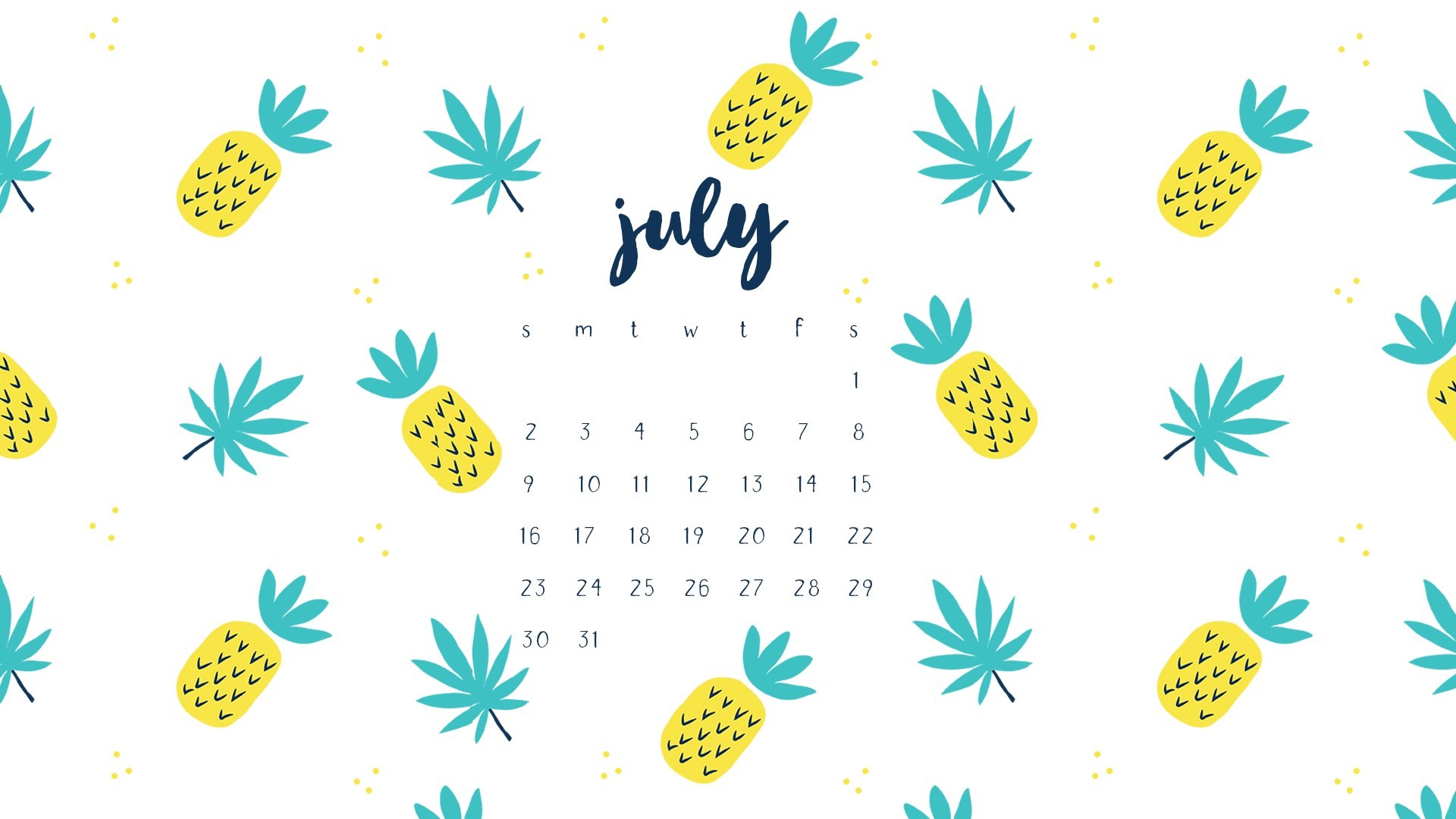 1920x1080 July 2018 Calendar Wallpapers Calendar 2018
