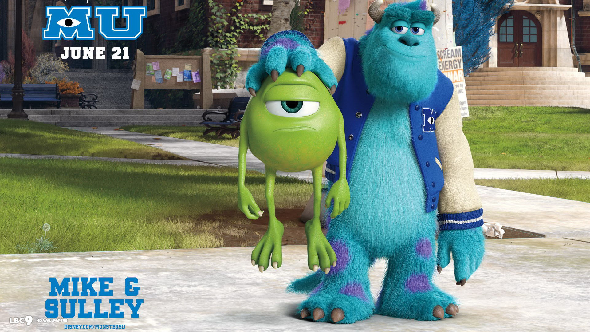 1920x1080 3d computer animated film monsters university