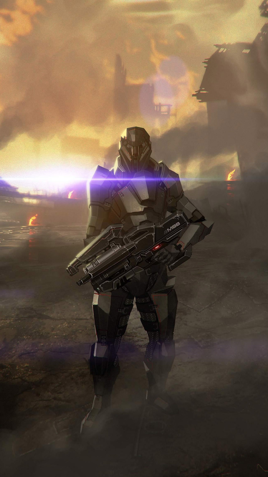 1080x1920 ... Terminus Assault Armor - Mass Effect Game mobile wallpaper