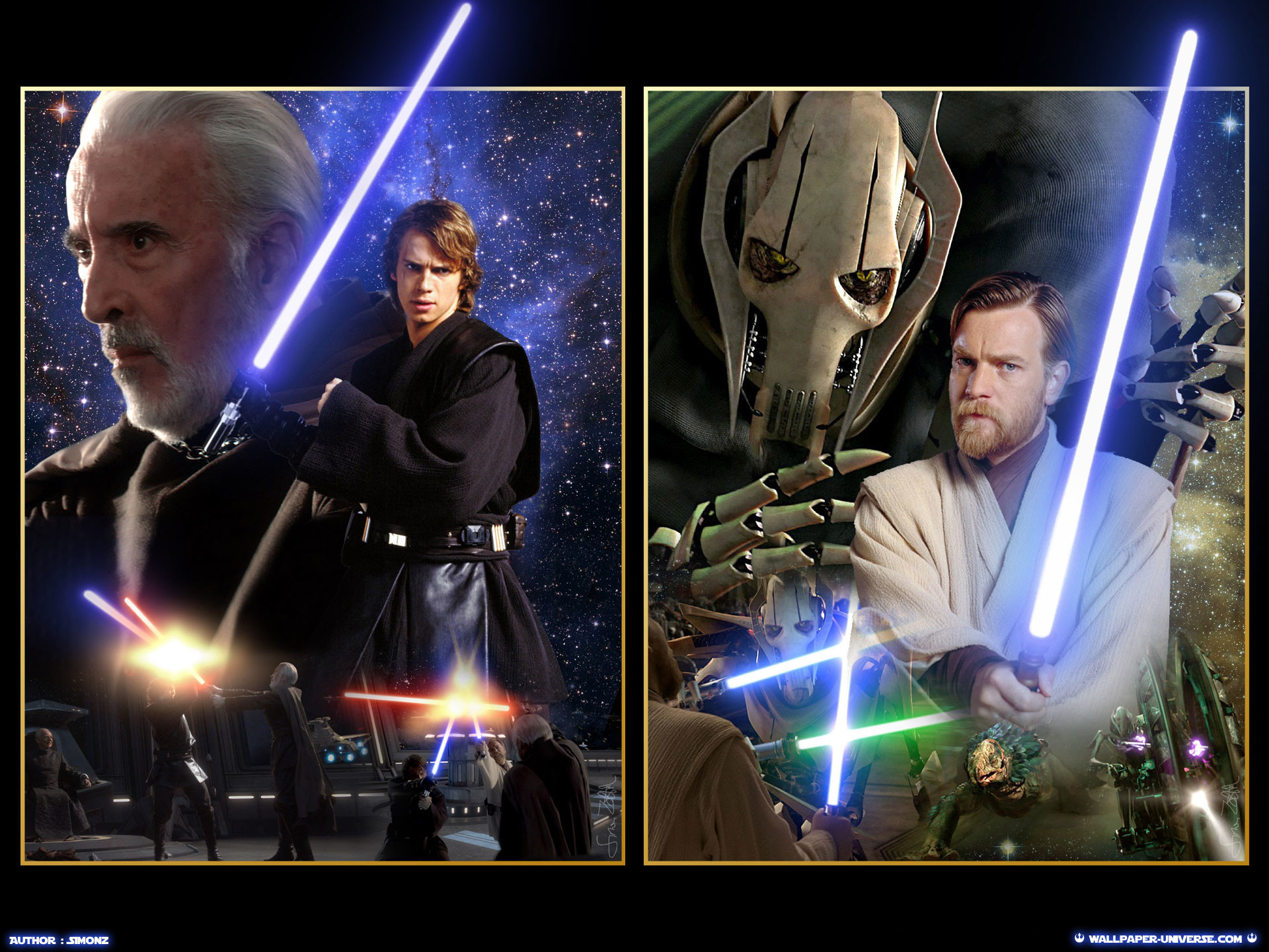 1920x1440 Anakin vs. Dooku & Obi-Wan vs. General Grievous HD .