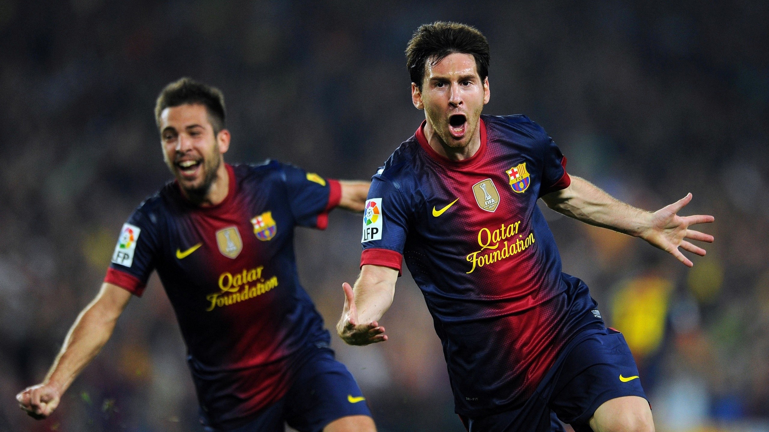 2560x1440 Lionel Messi And Jordi Alba Fifa World Cup 2014