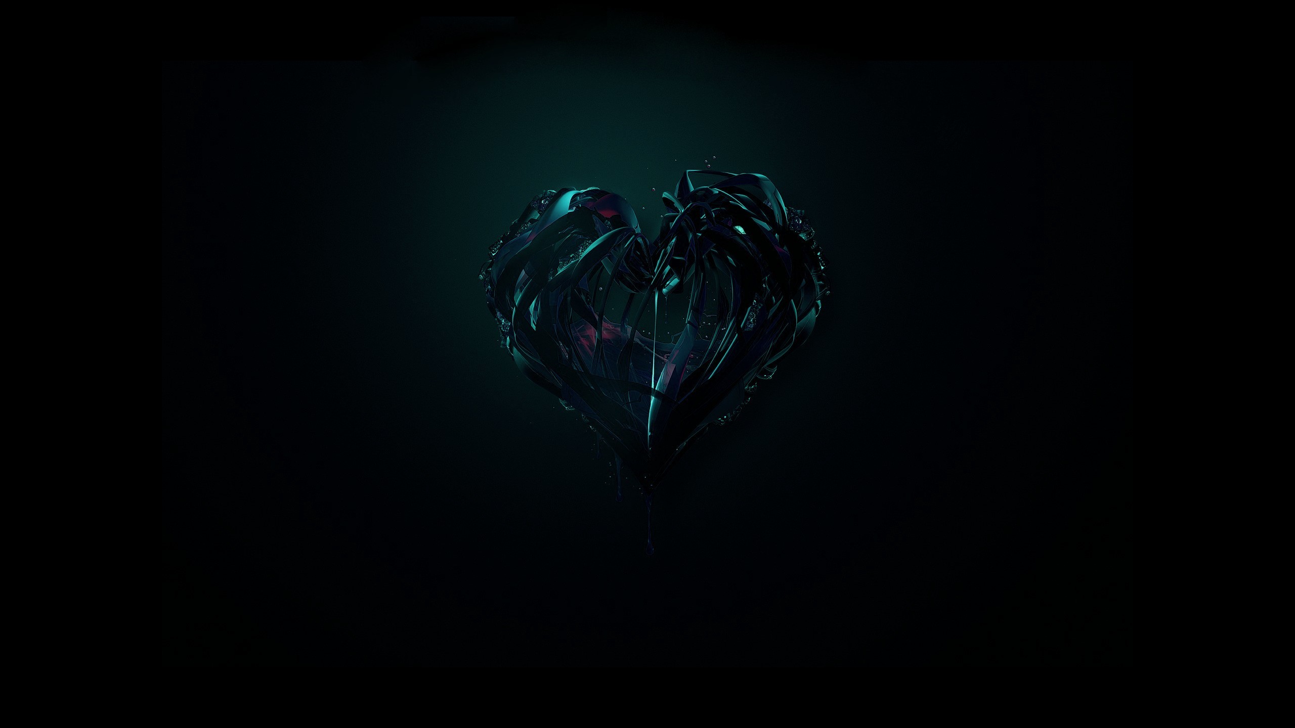 2560x1440 Black Heart Desktop Background. Download  ...