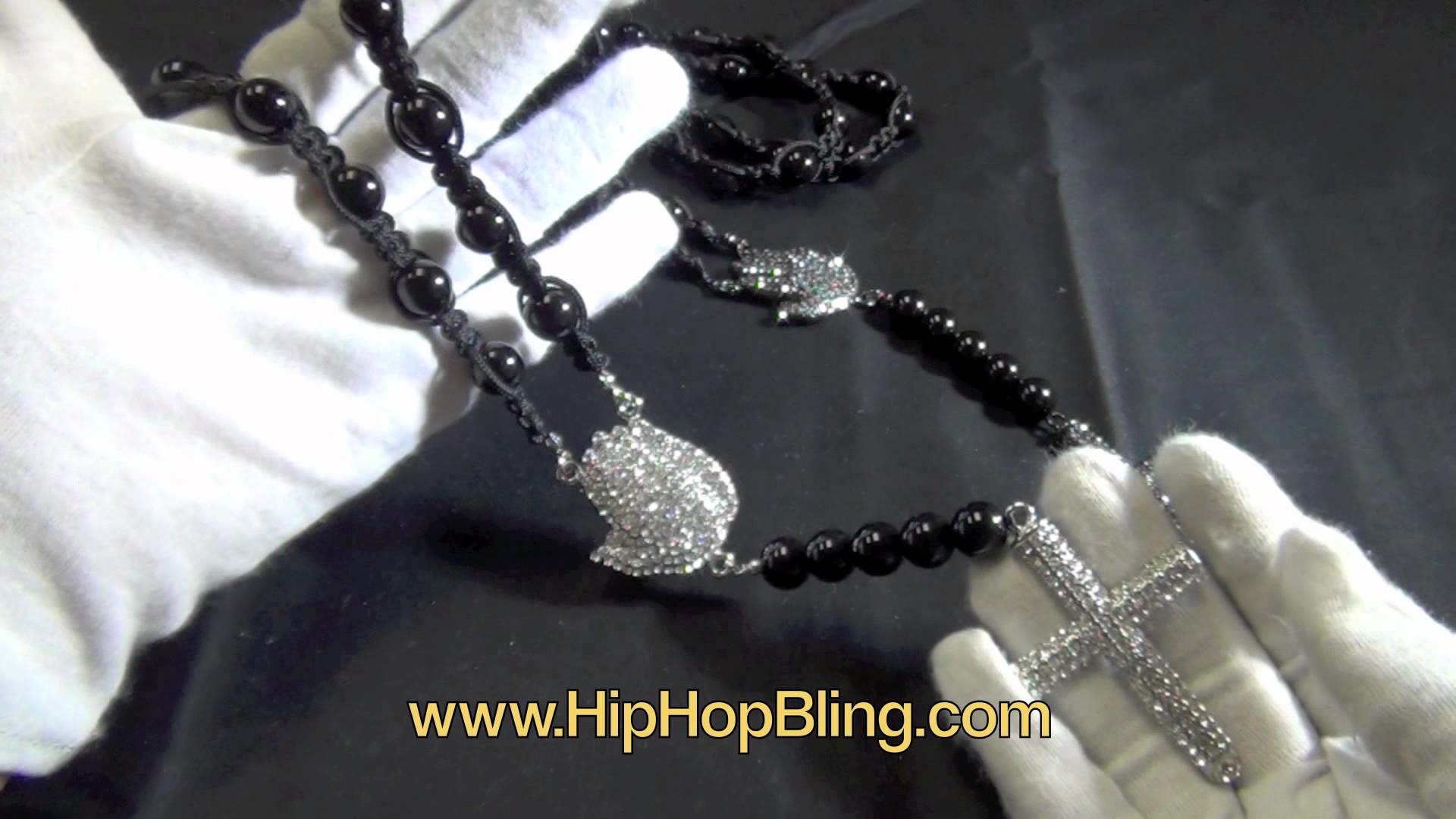 1920x1080  Disco Ball Rosary Necklaces With Bling Bling Praying Hands and  Cross - YouTube