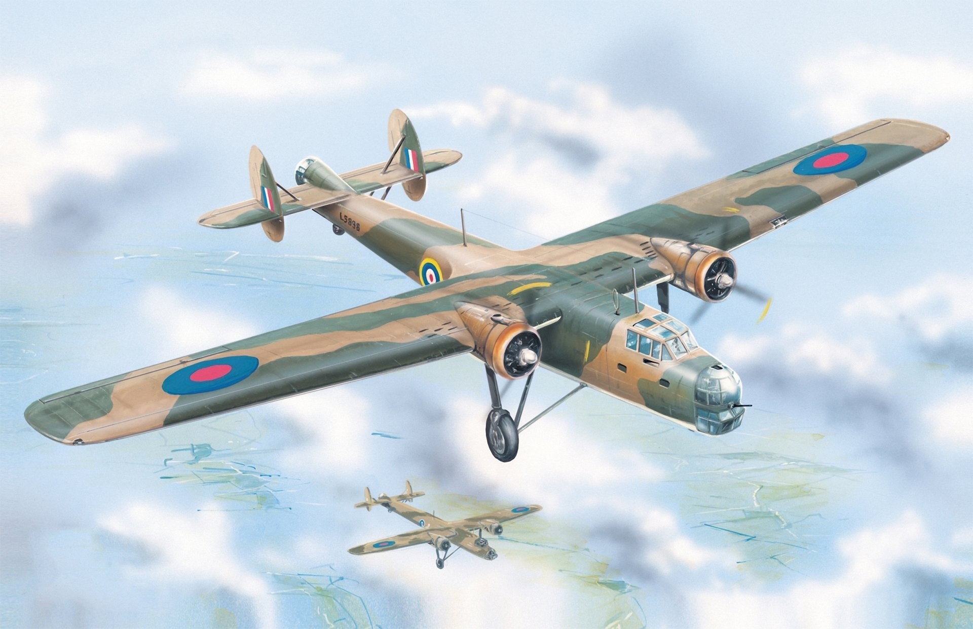 1920x1241 bristol bombay mk.i british bomber ww2 art war painting drawing airplane  aircraft aviation art