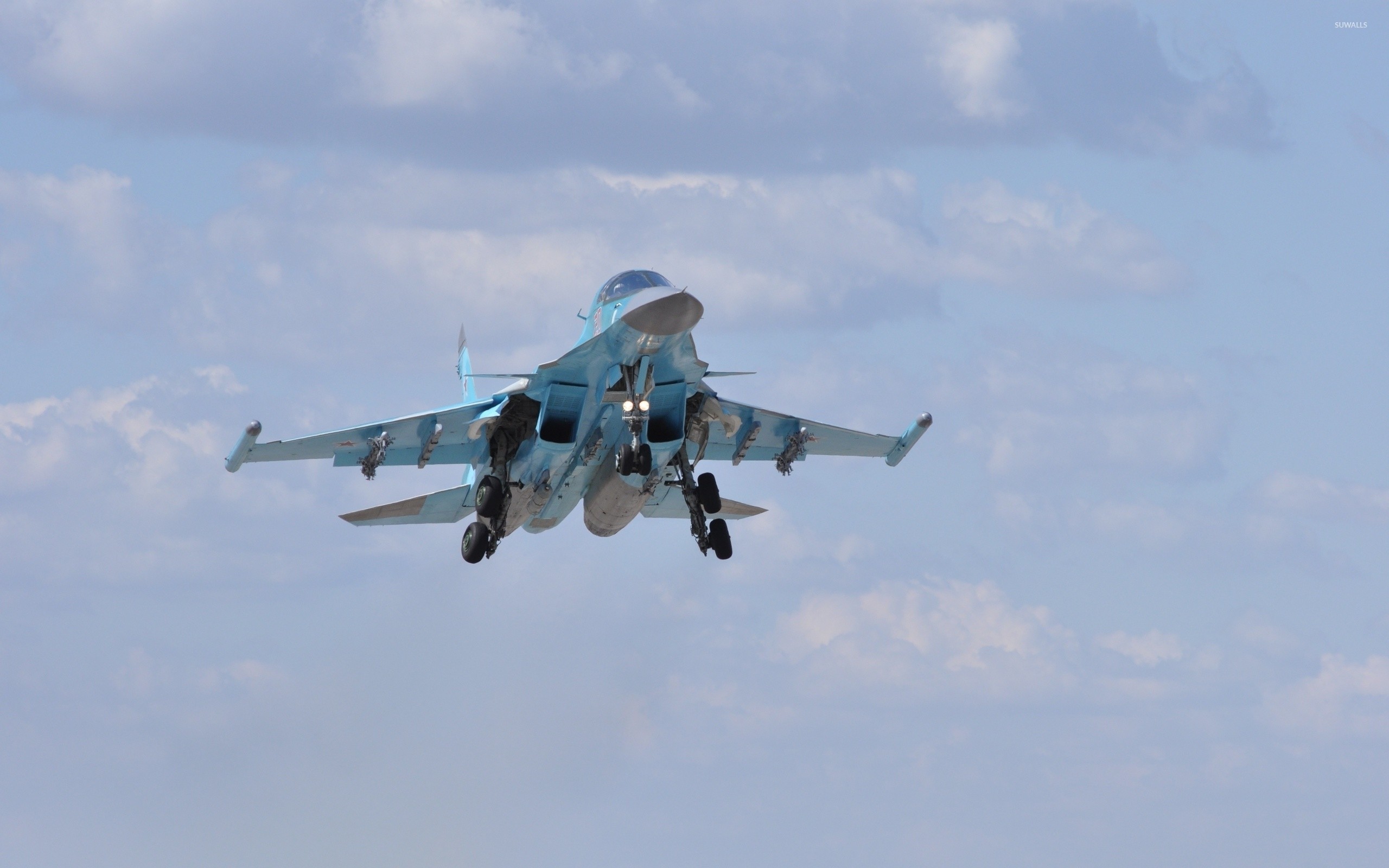 2560x1600 Sukhoi Su-34 during takeoff wallpaper  jpg
